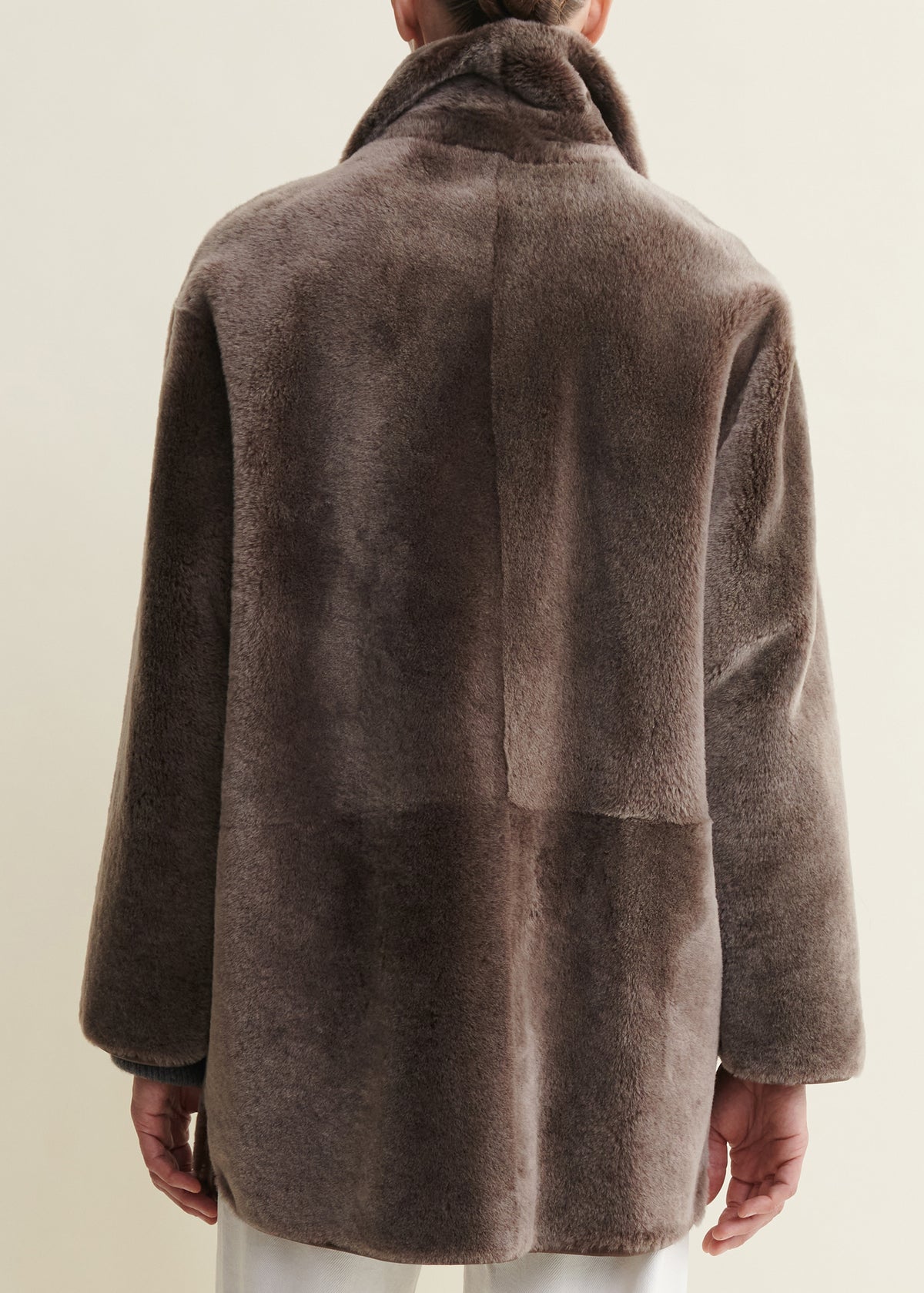 NICOLA | Reversible Shearling Coat | Wood
