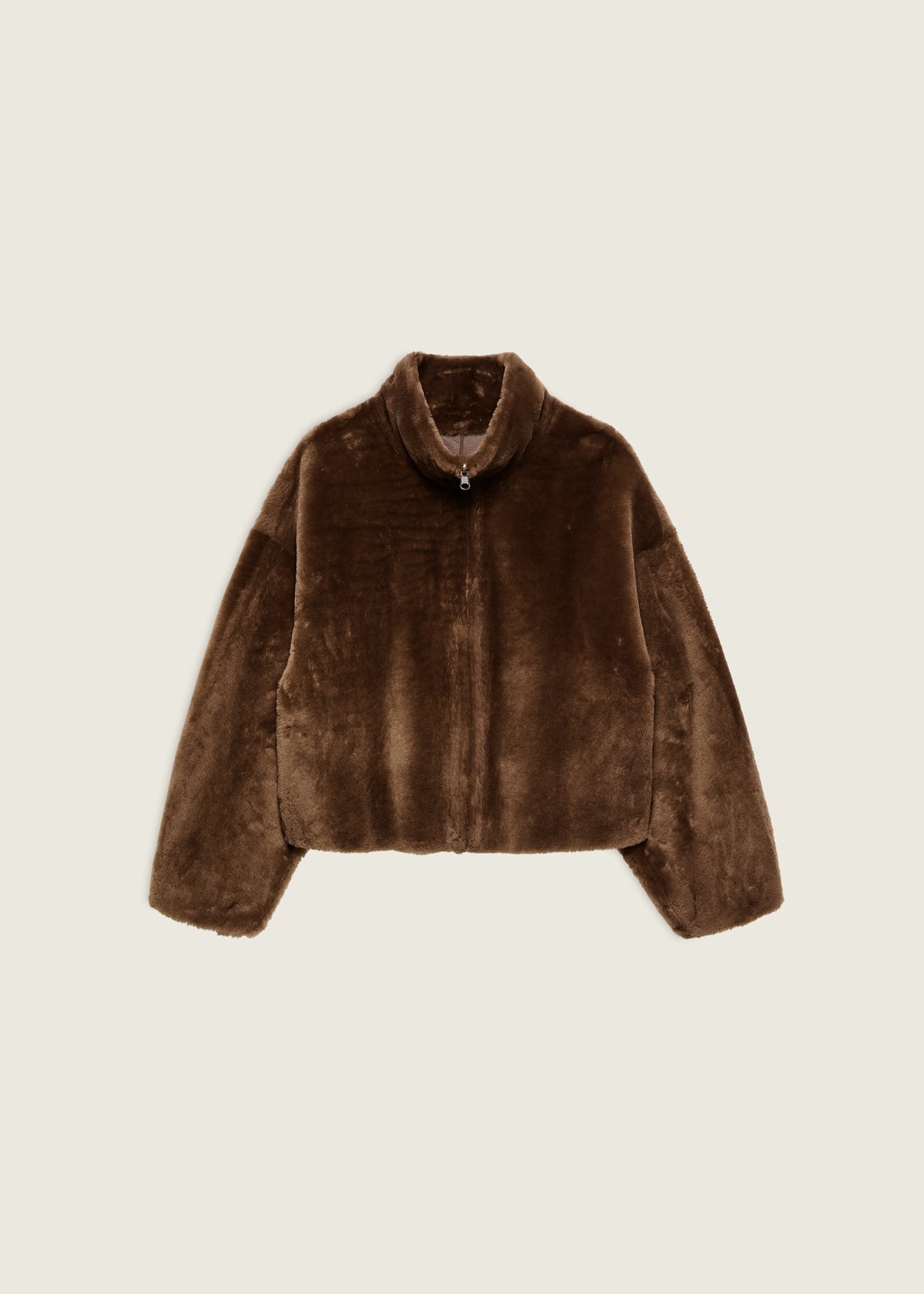 Indy | Wendbare Lammfelljacke | Teak