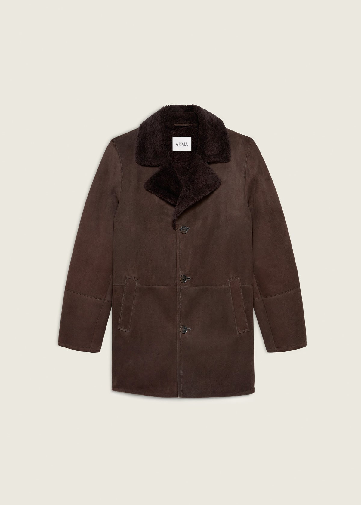 Bohdan | Shearling Coat | Mud Brown