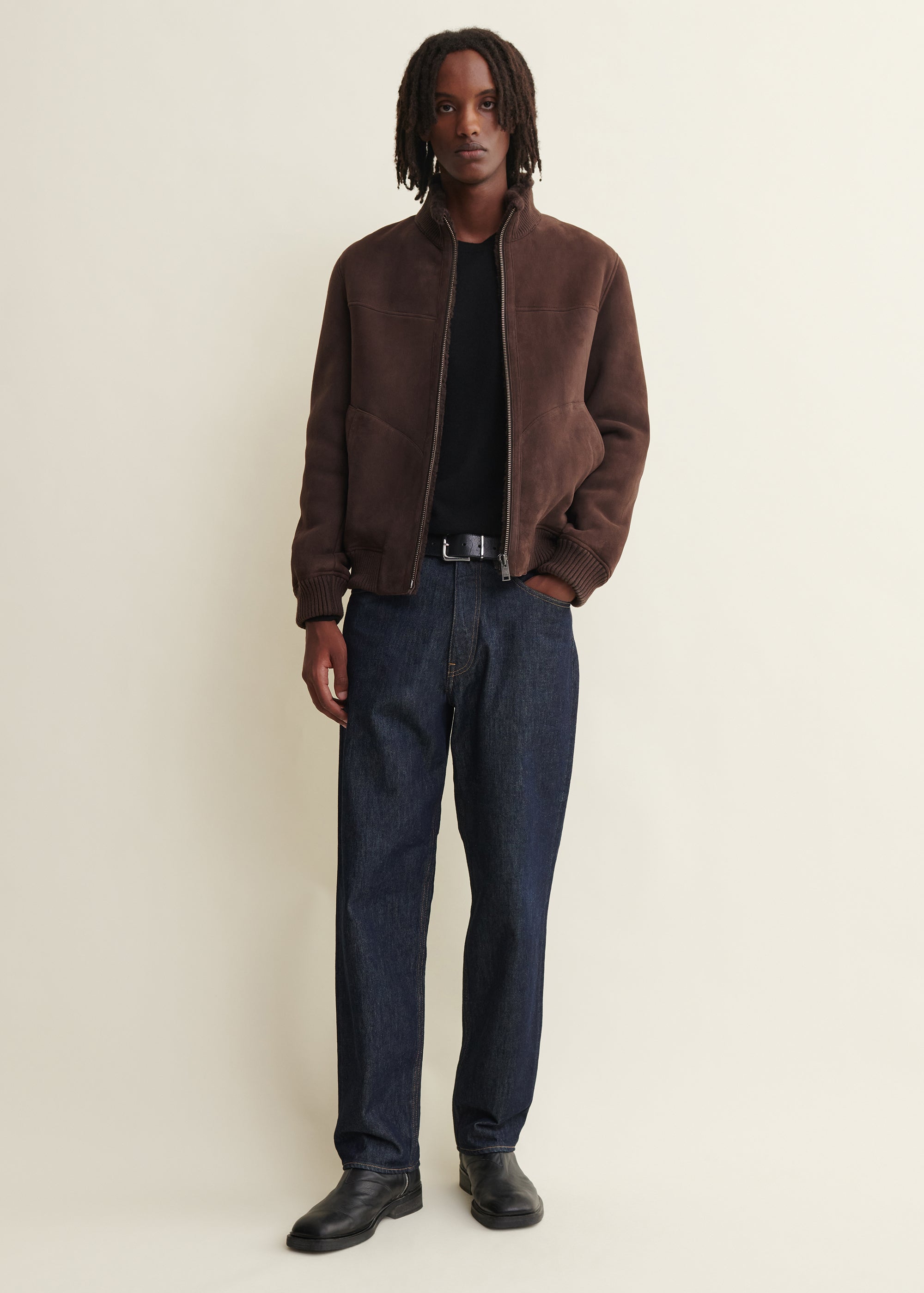 AREK | Shearling Jacket | Mud Brown