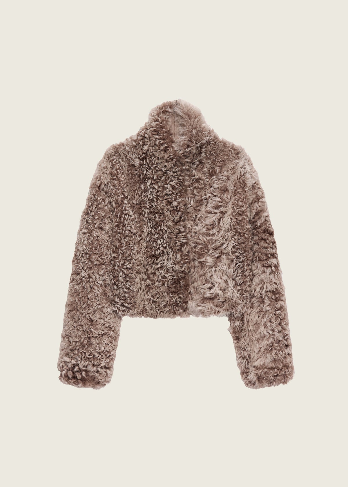 Mooney | Reversible Curly Shearling Jacket | Camel