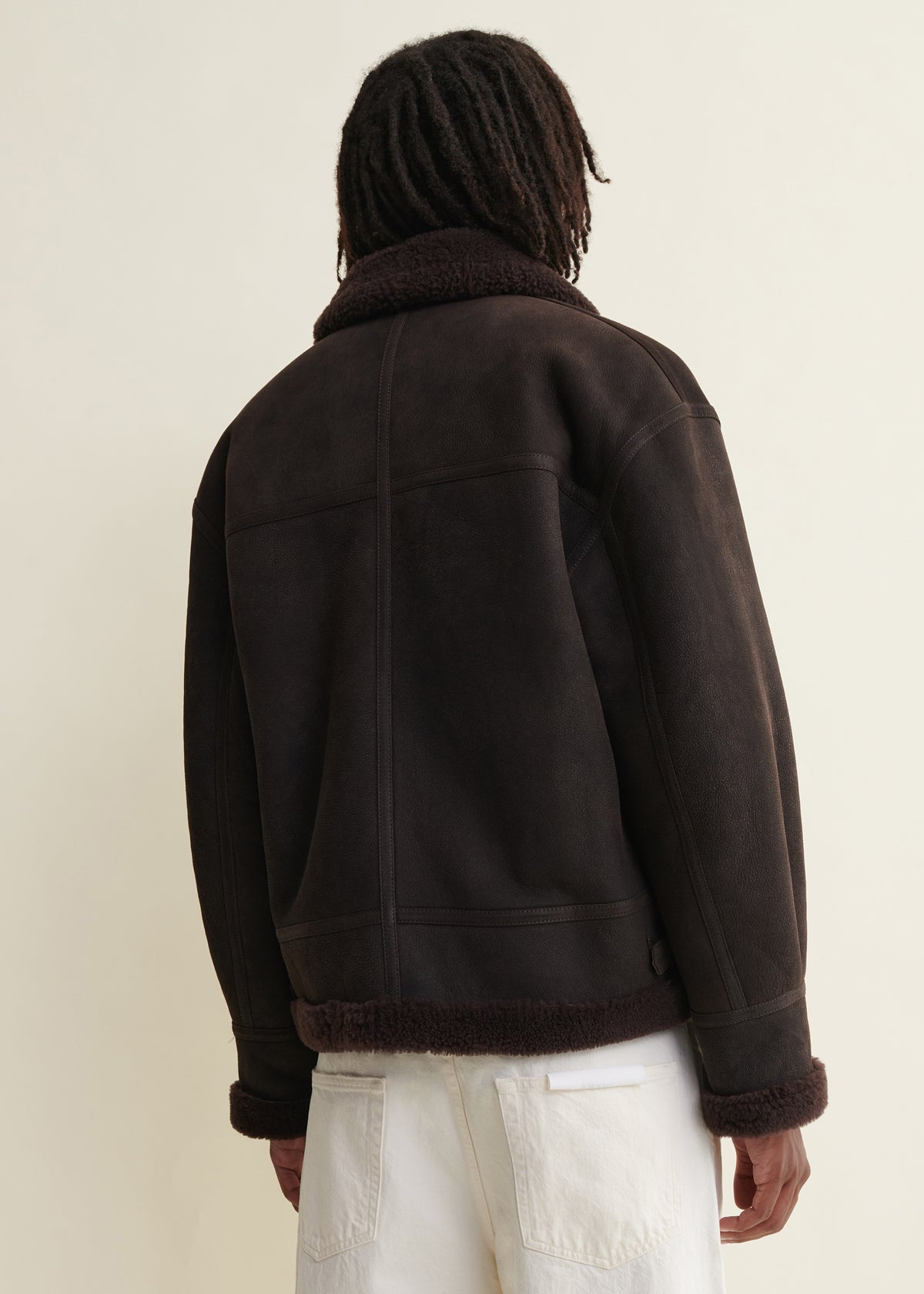 Sano | Shearling Aviator jacket | Mud Brown