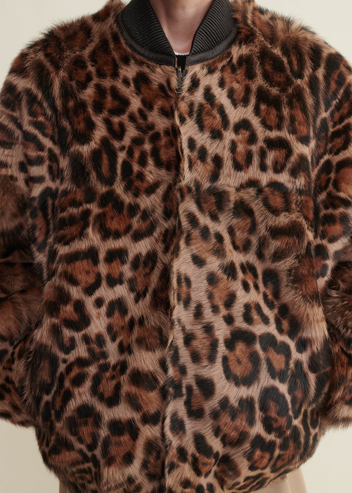 VIOLET | Leopard Shearling Bomber | Leopard