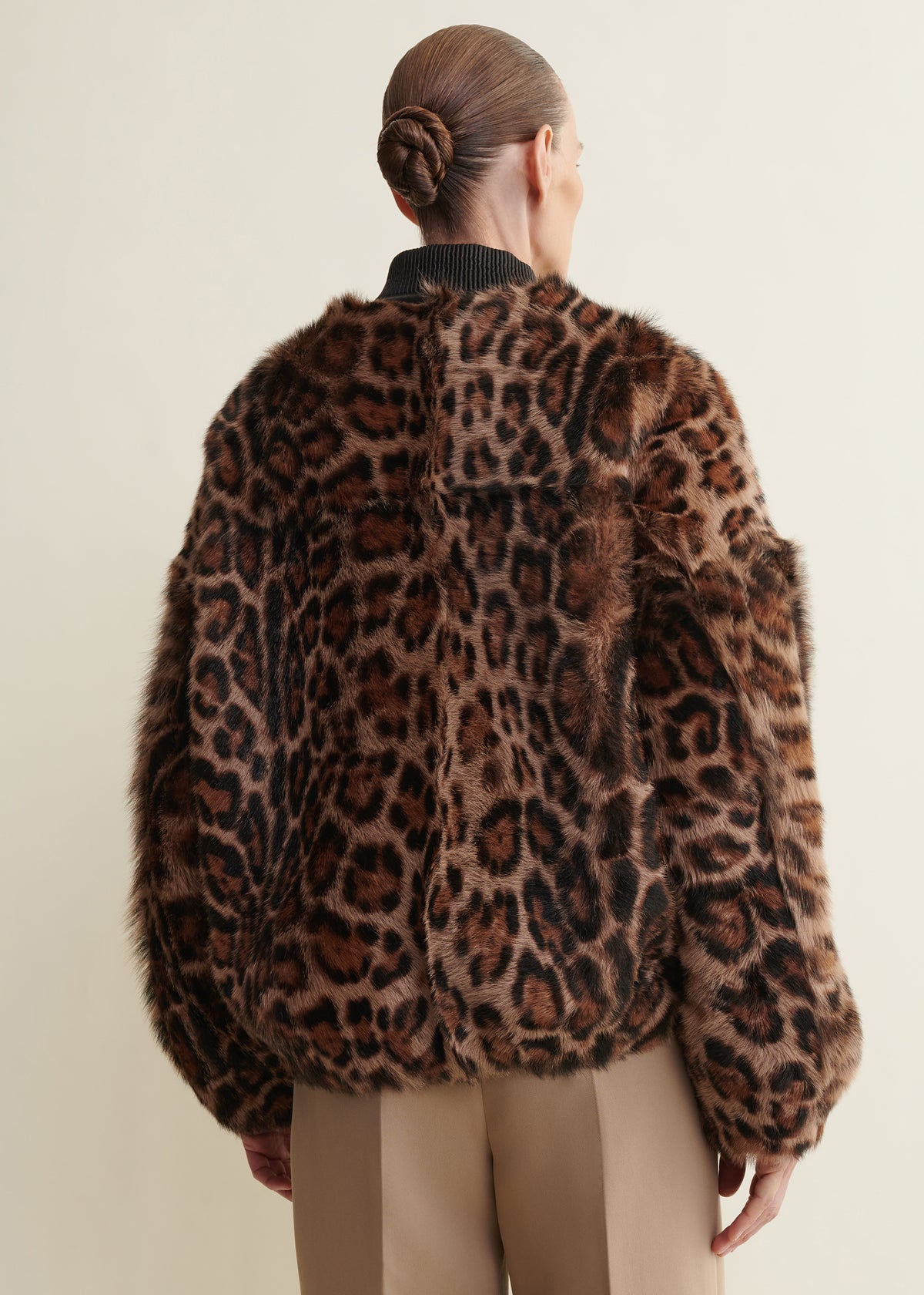 VIOLET | Leopard Shearling Bomber | Leopard