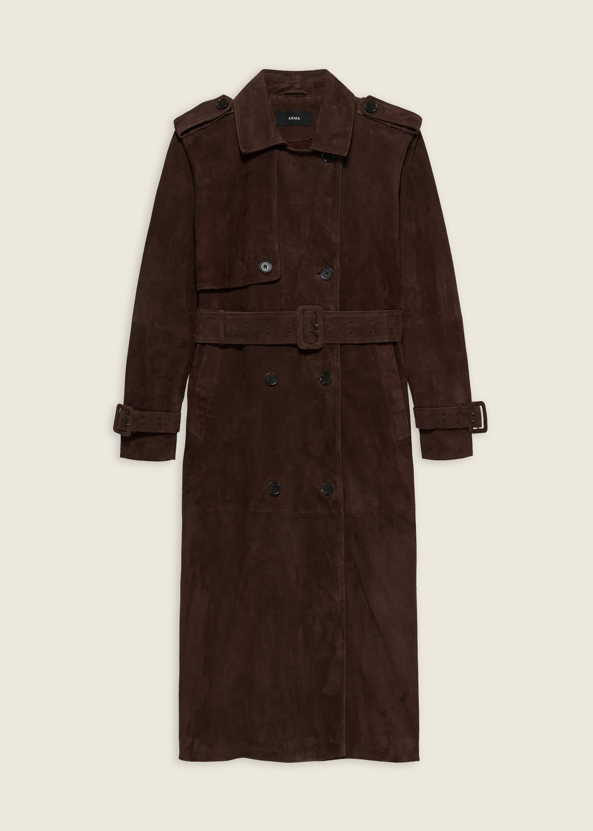 BENEDICT | Wildleder Trenchcoat