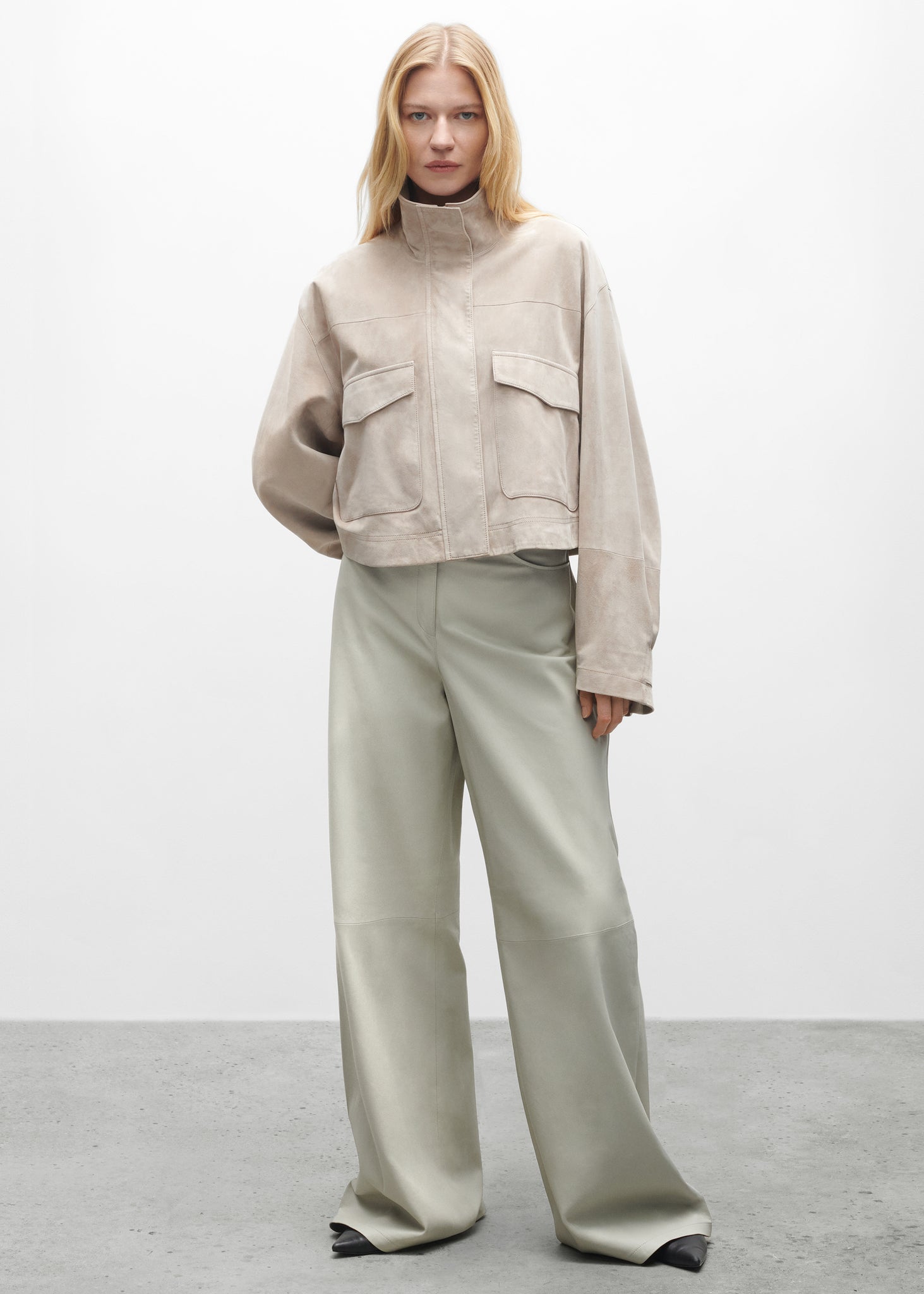 CATANIA | Leather Wide Leg Trousers