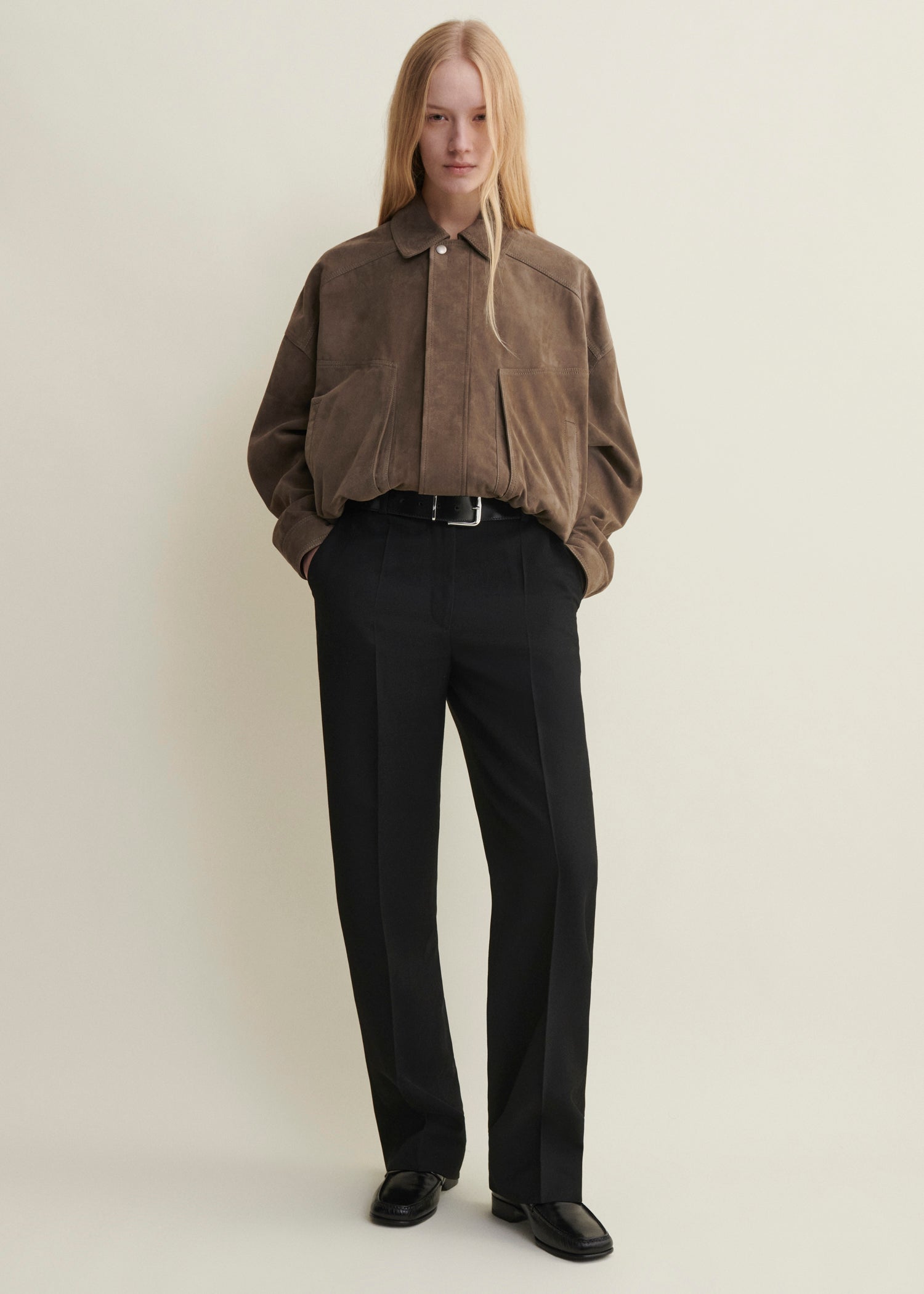 FREDERICA | Suede Bomber Jacket