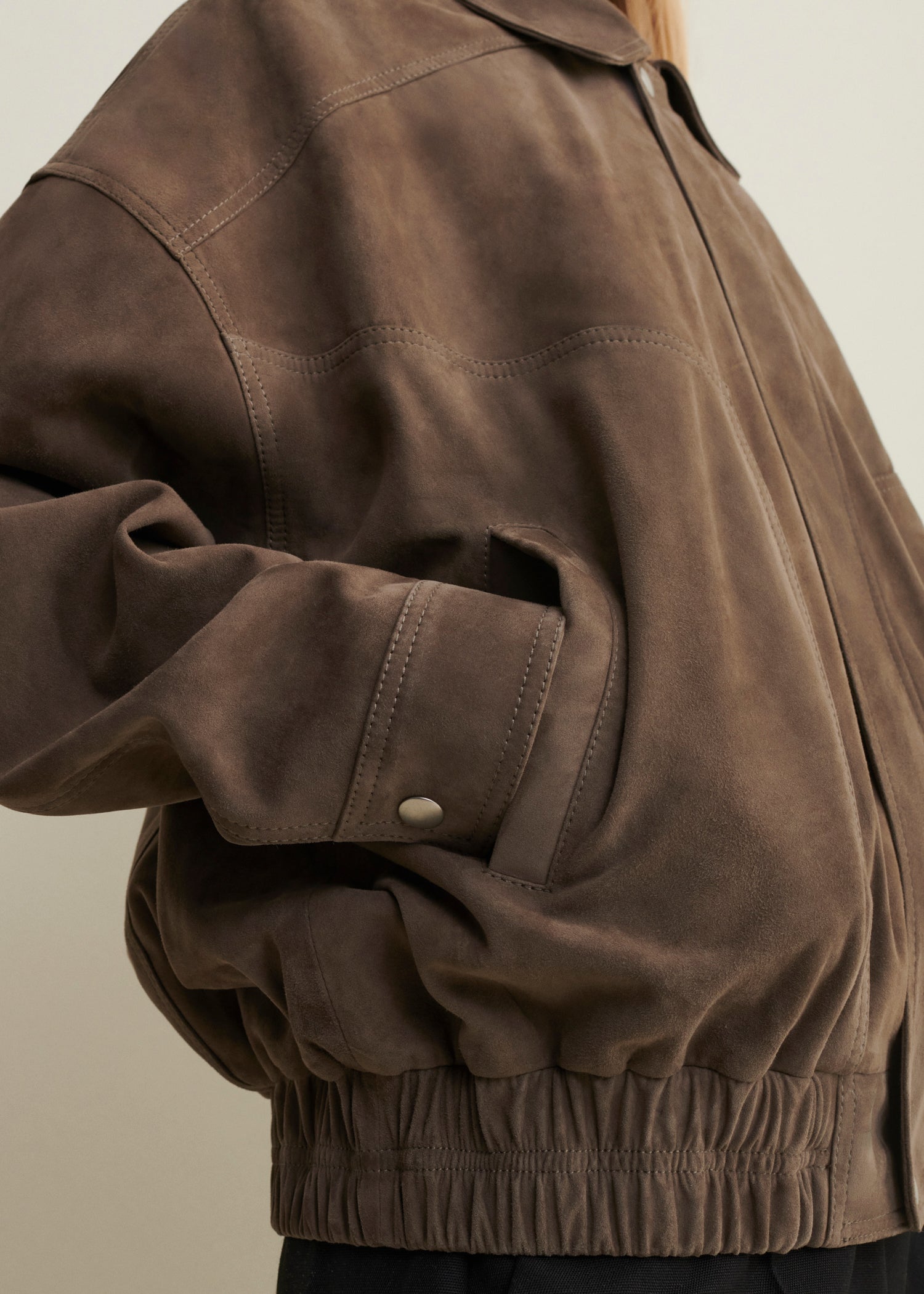 FREDERICA | Suede Bomber Jacket