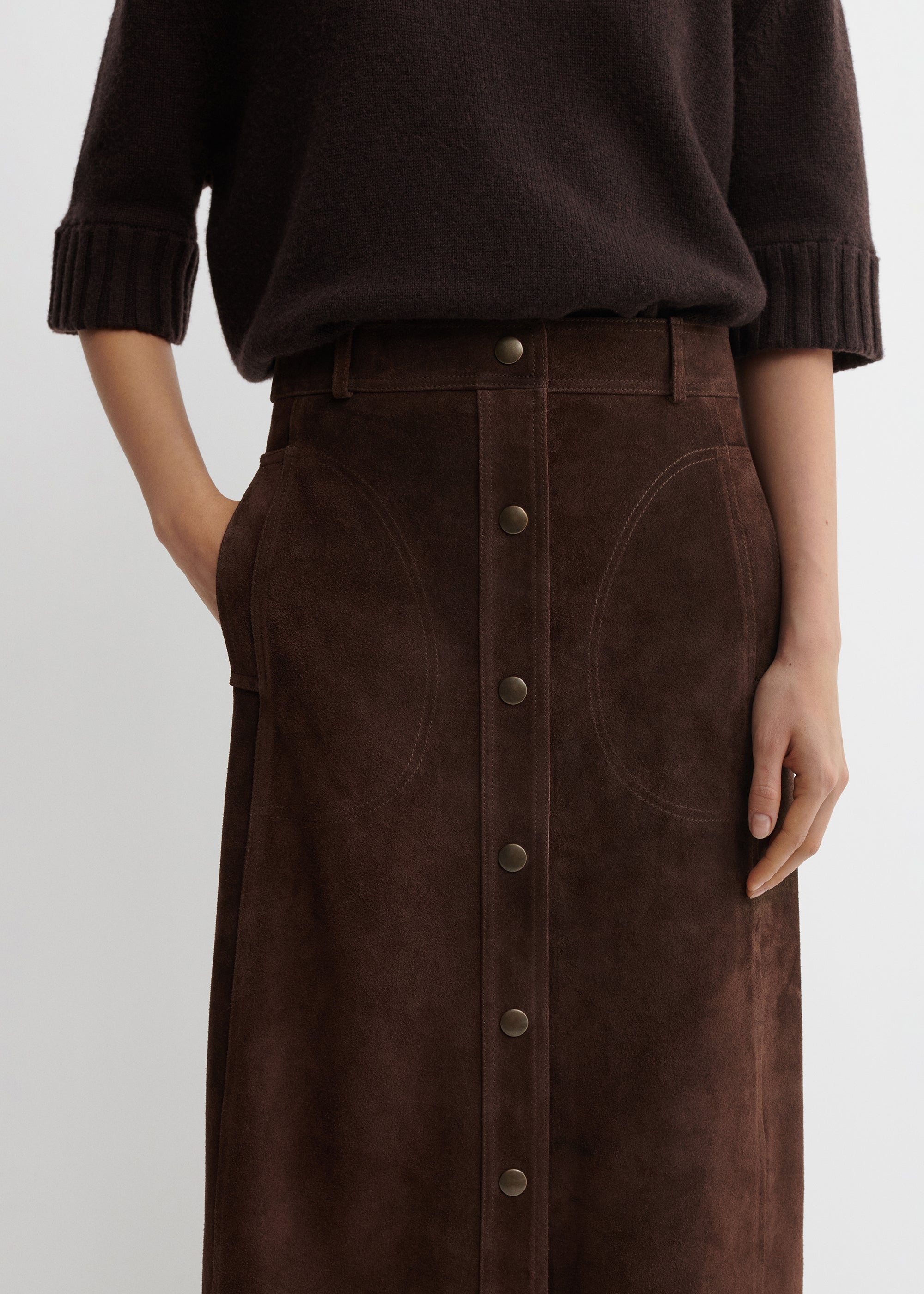 ELEN | Gritty Suede Skirt
