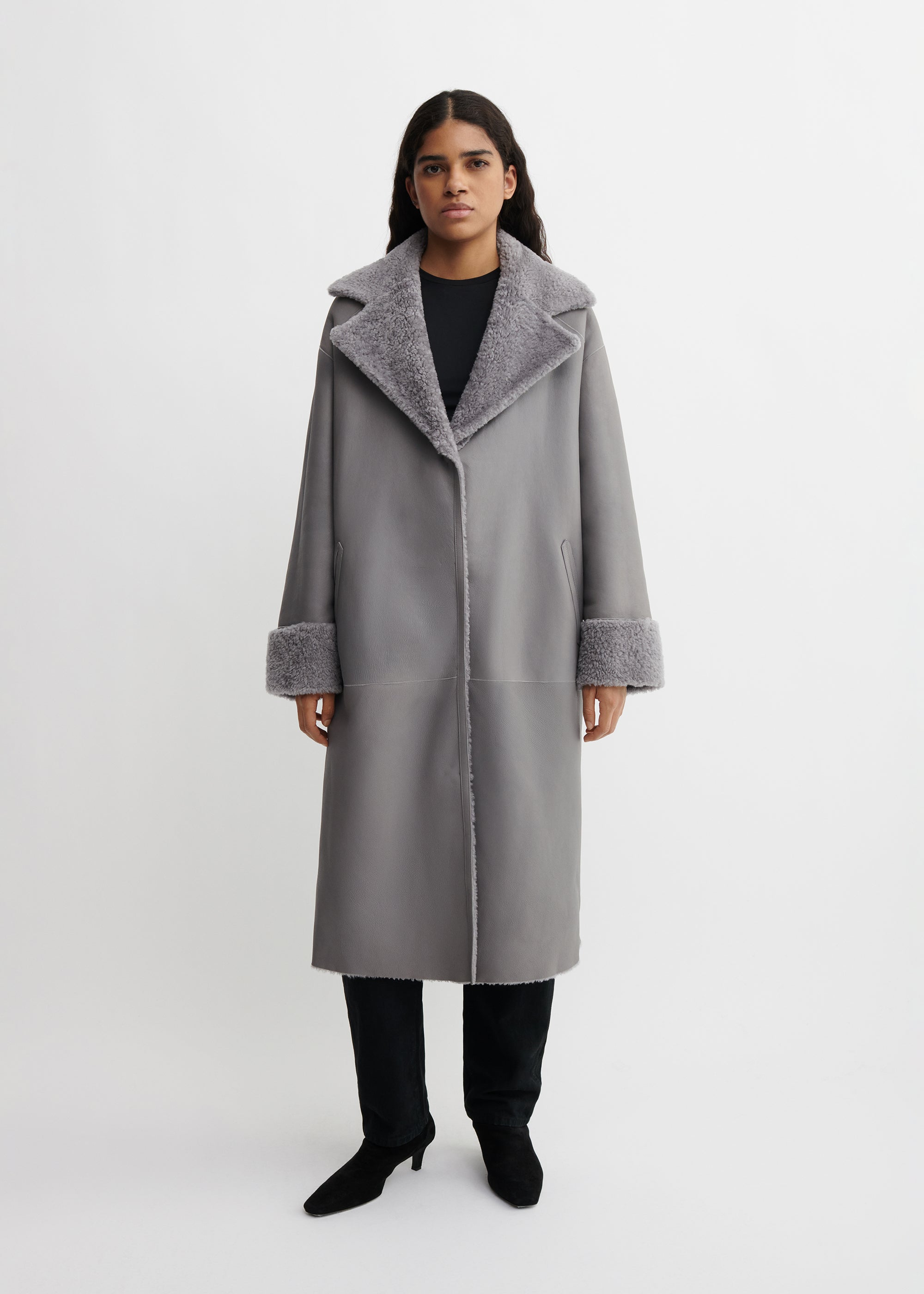 DELFINA | Shearling Coat