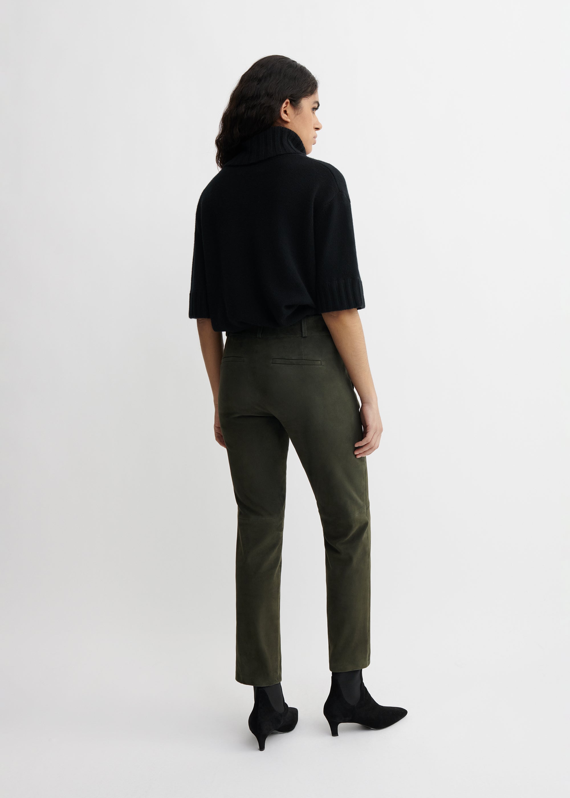 JEN | Suede Slim Fit Pantalon
