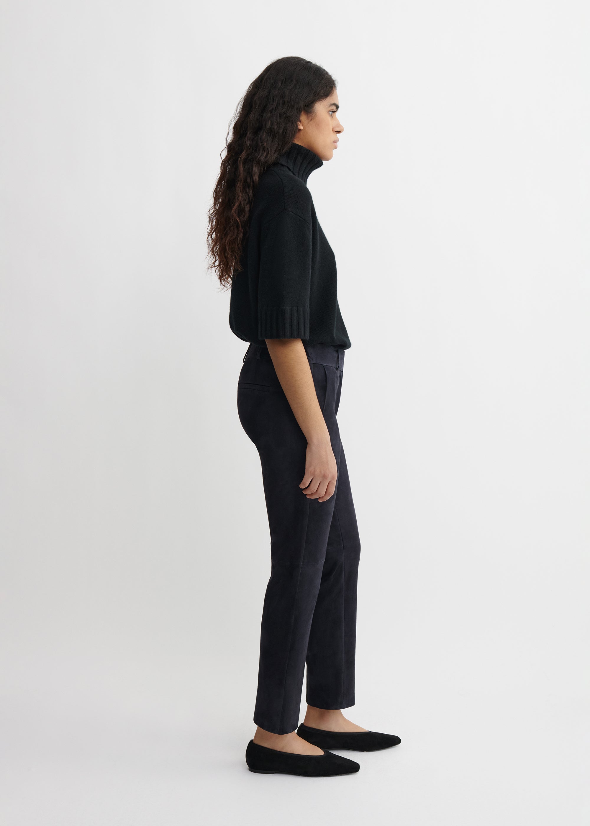 JEN | Suede Slim Fit Pantalon