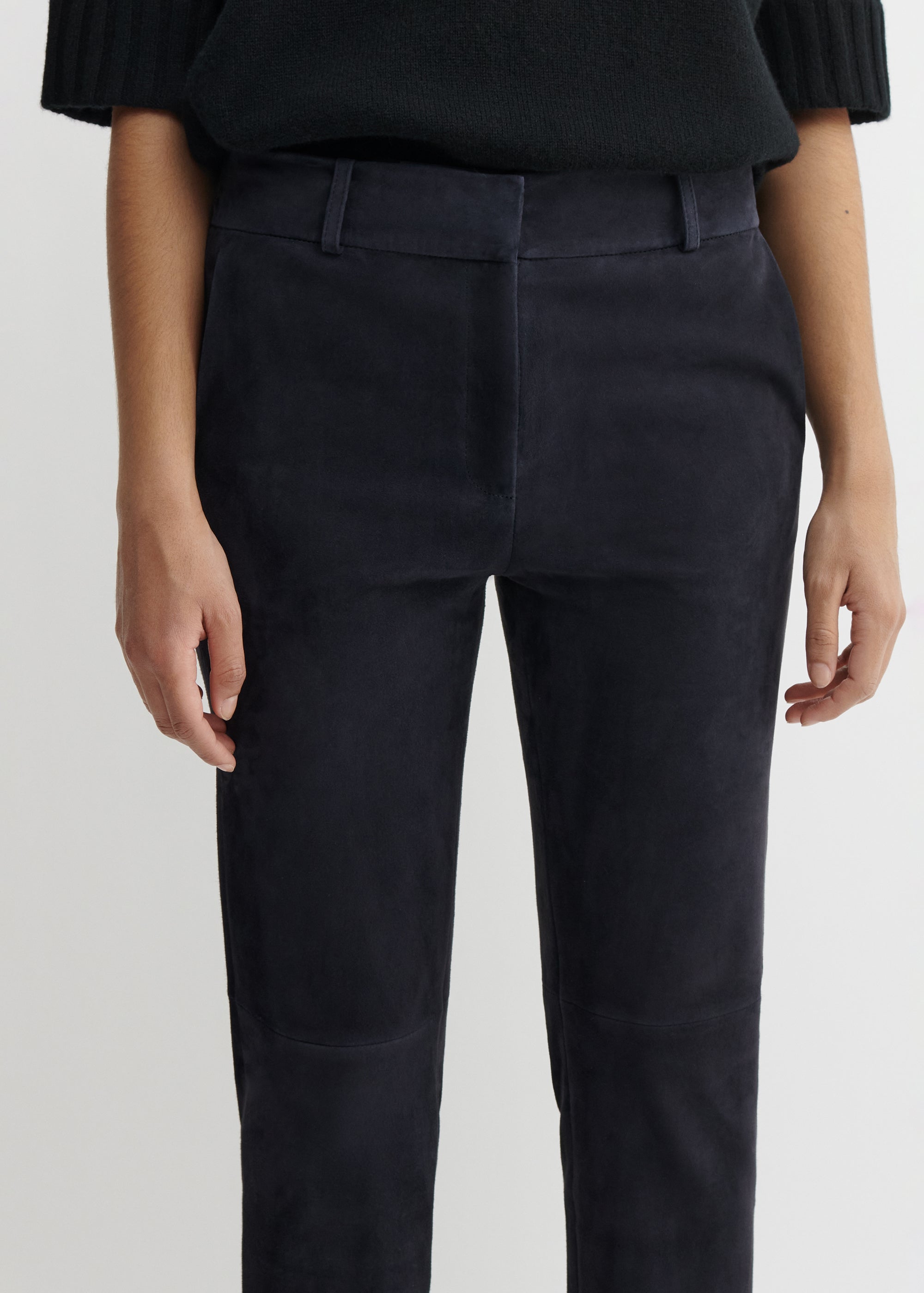 JEN | Suede Slim Fit Pantalon