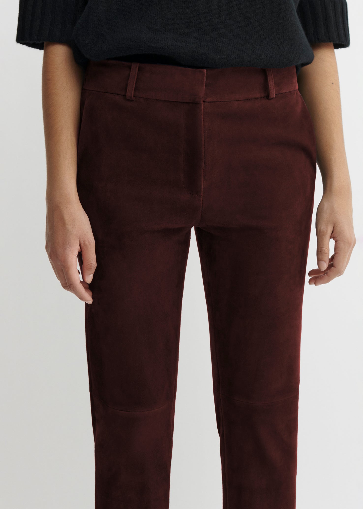 JEN | Suede Slim Fit Pantalon