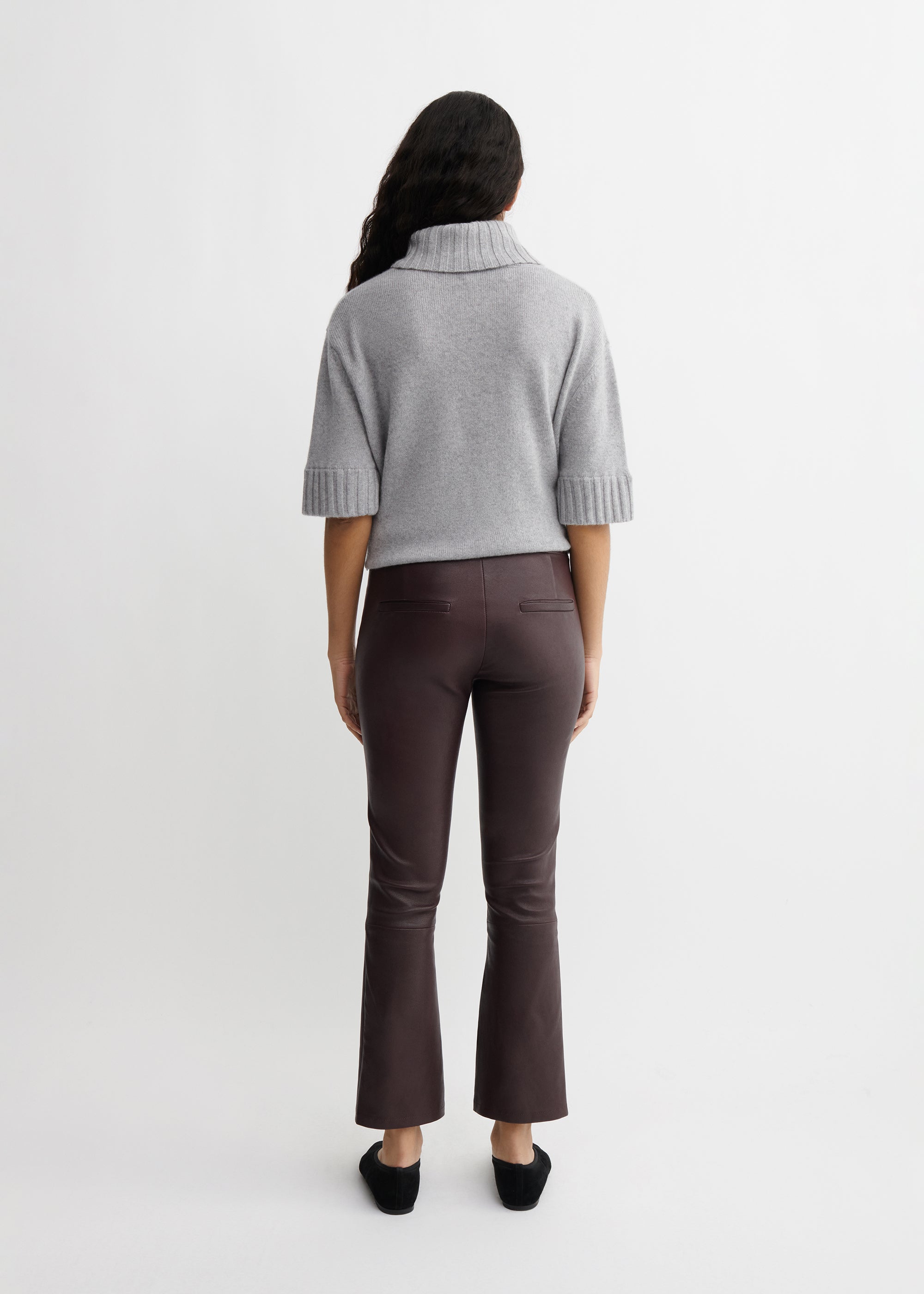 LIVELY | Leather kick-flare Legging