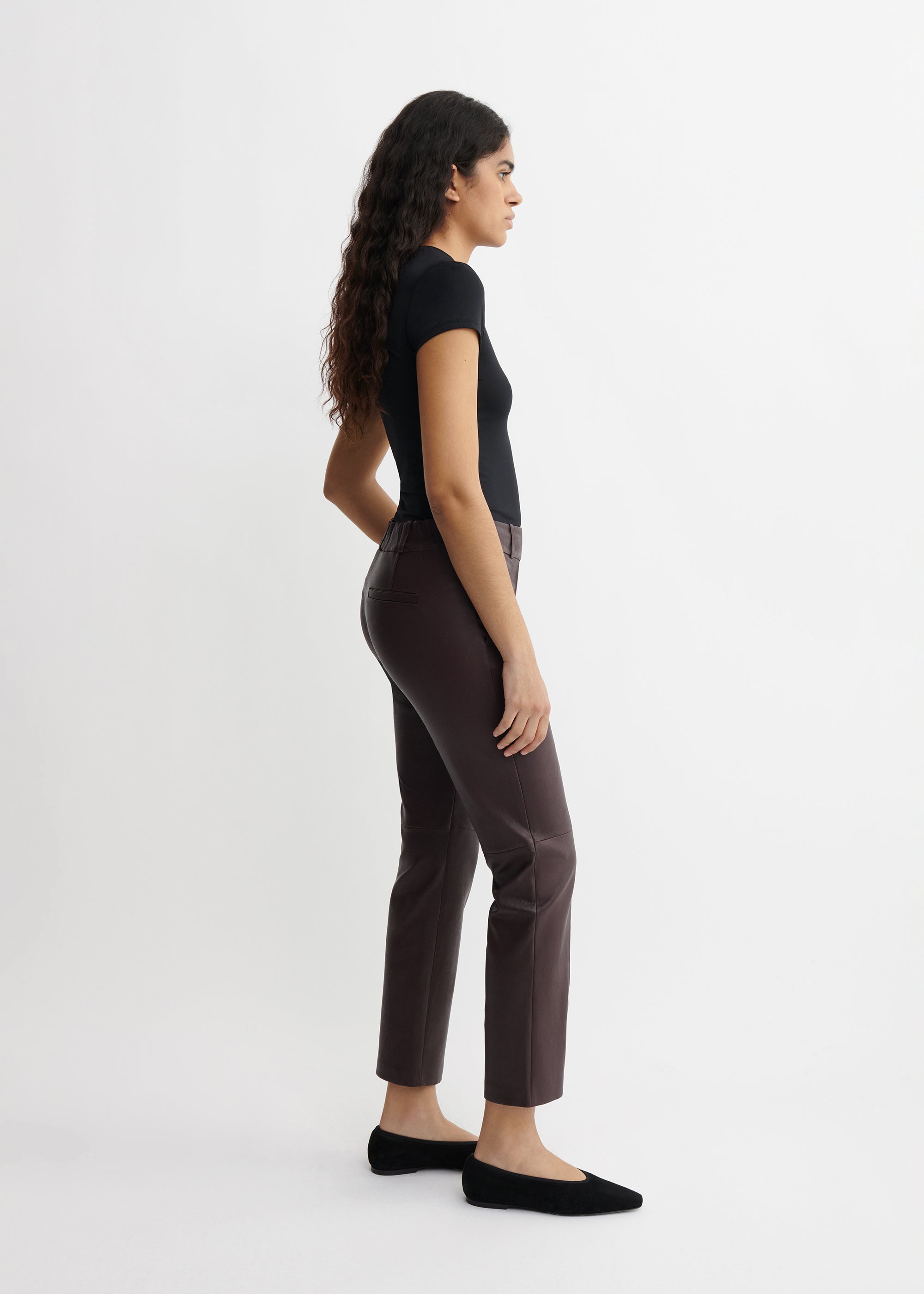 JEN | Leather Slim Fit Pantalon