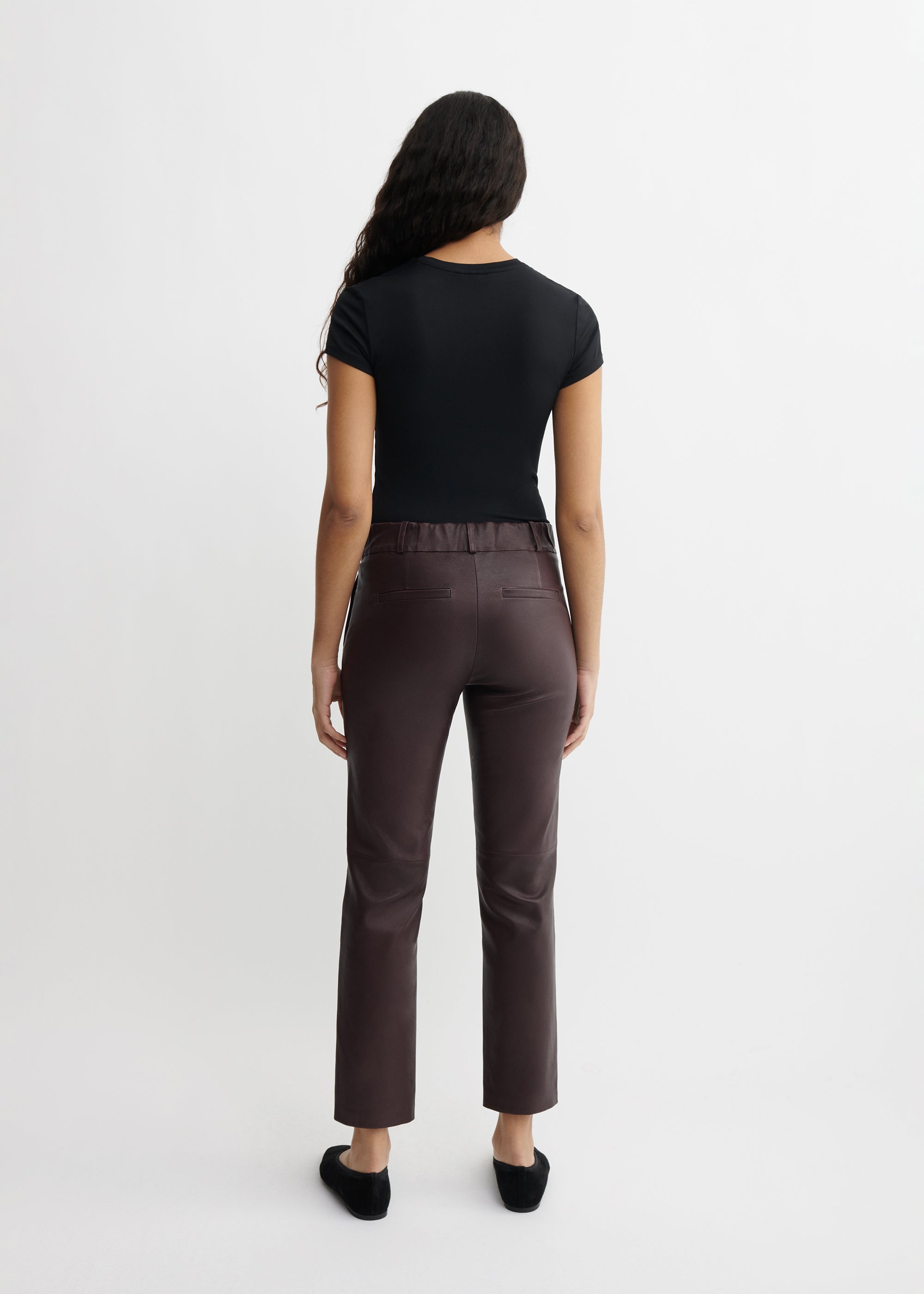 JEN | Leather Slim Fit Pantalon