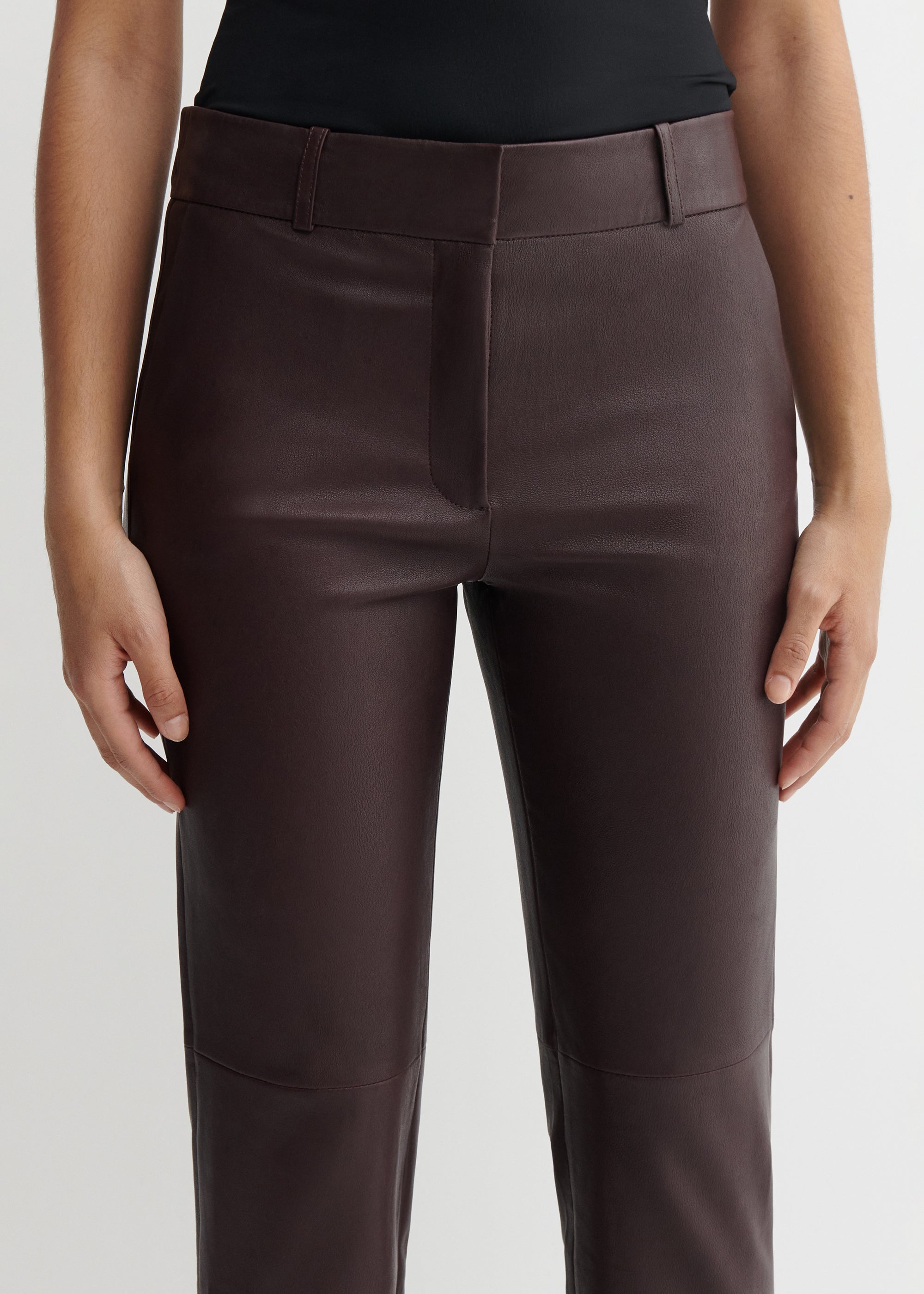 JEN | Leather Slim Fit Pantalon