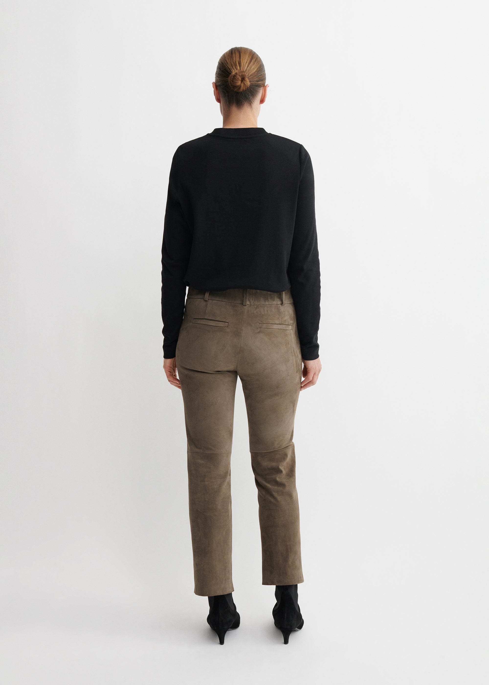 JEN | Suede Slim Fit Pantalon