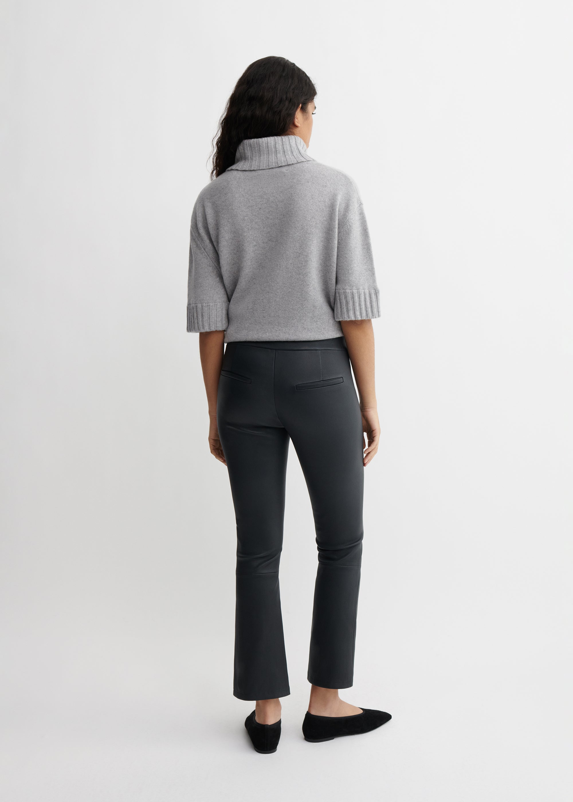 LIVELY | Leather kick-flare Legging