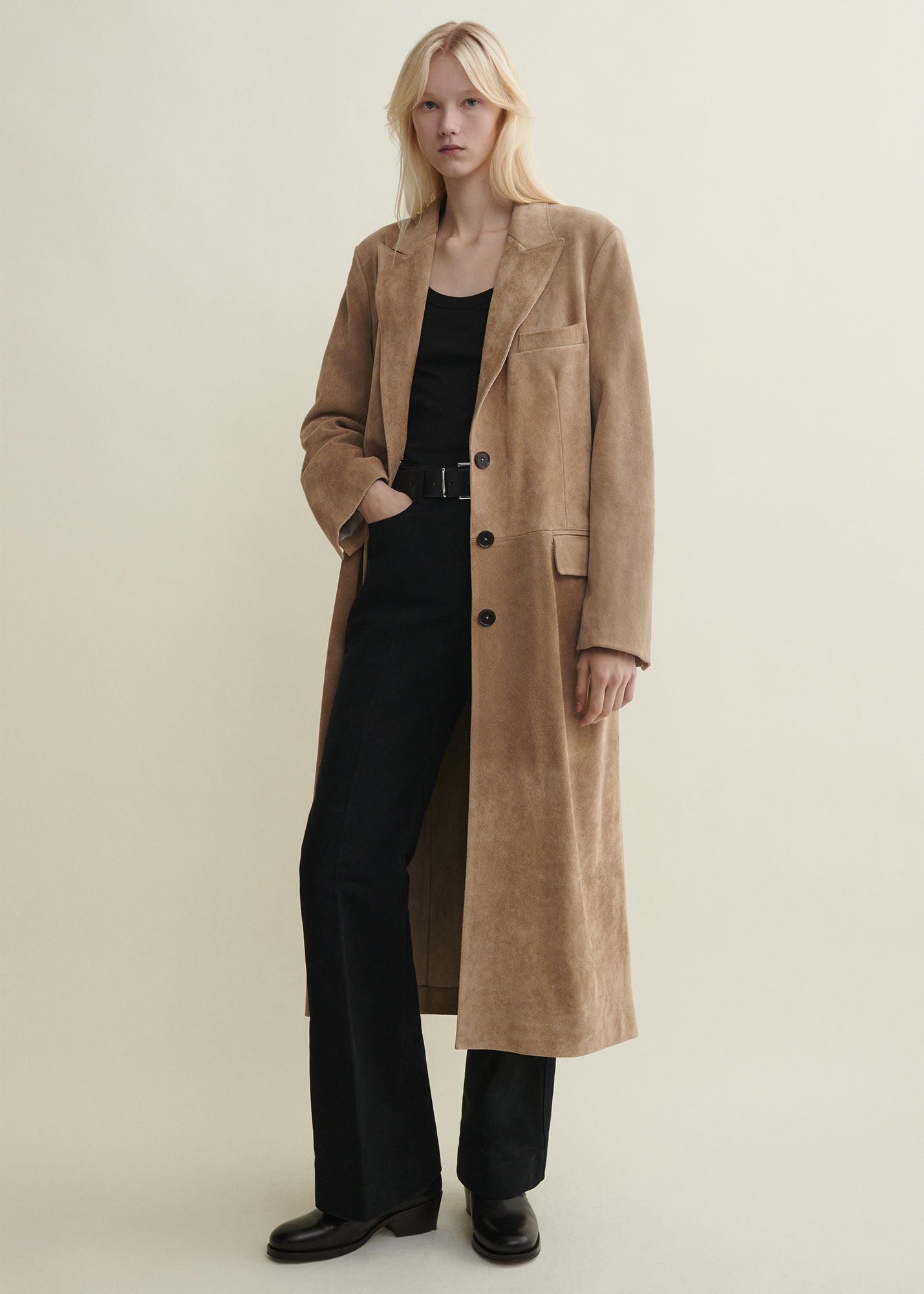 ALISSA | Gritty Suede Long Coat