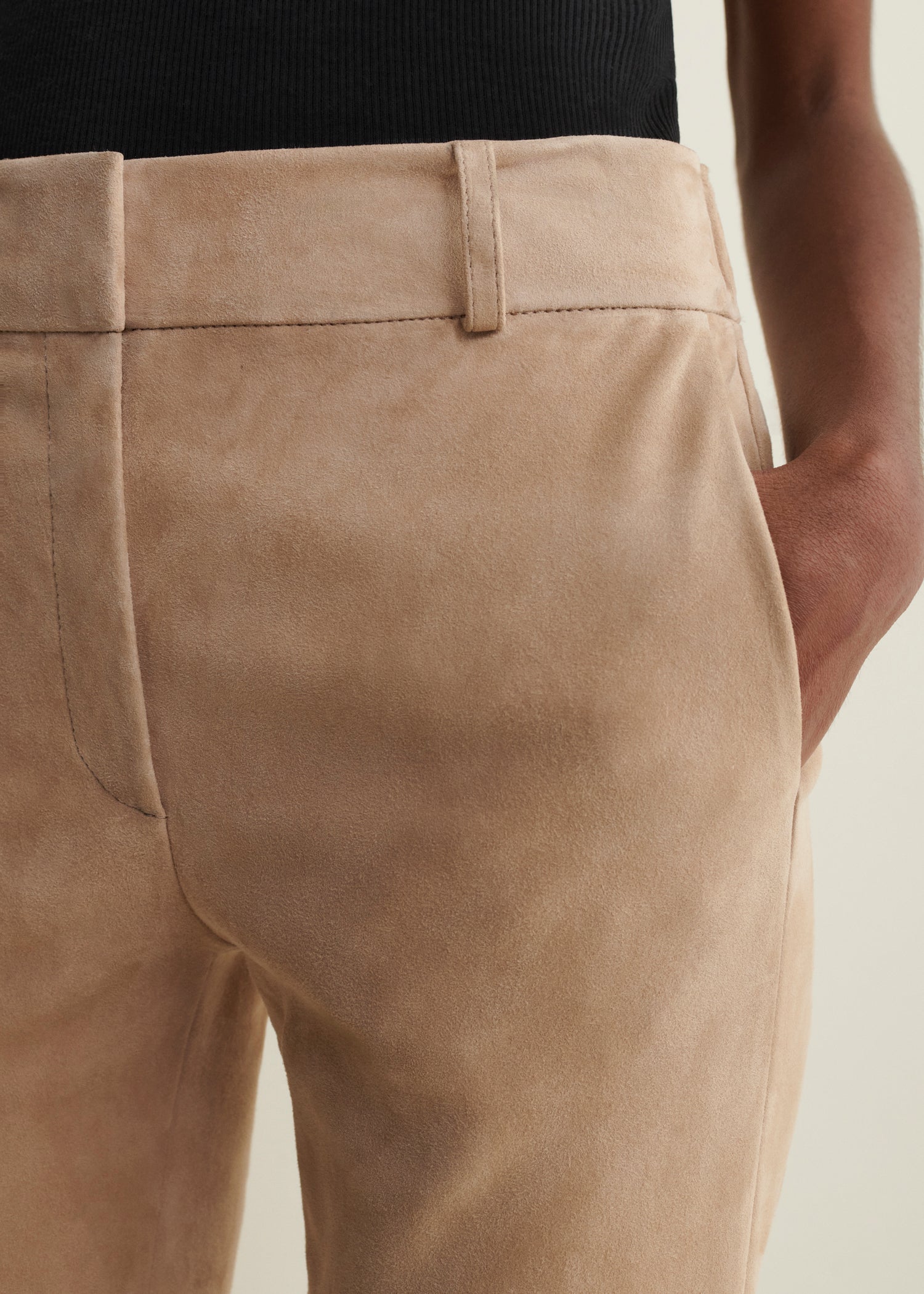 JEN | Suede Slim Fit Pantalon