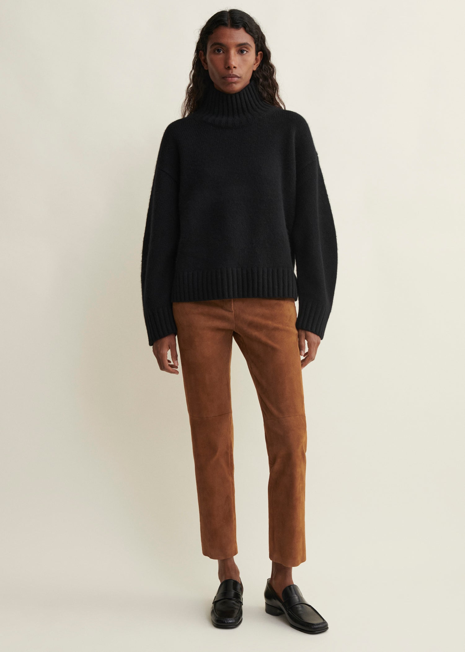 JEN | Suede Slim Fit Pantalon