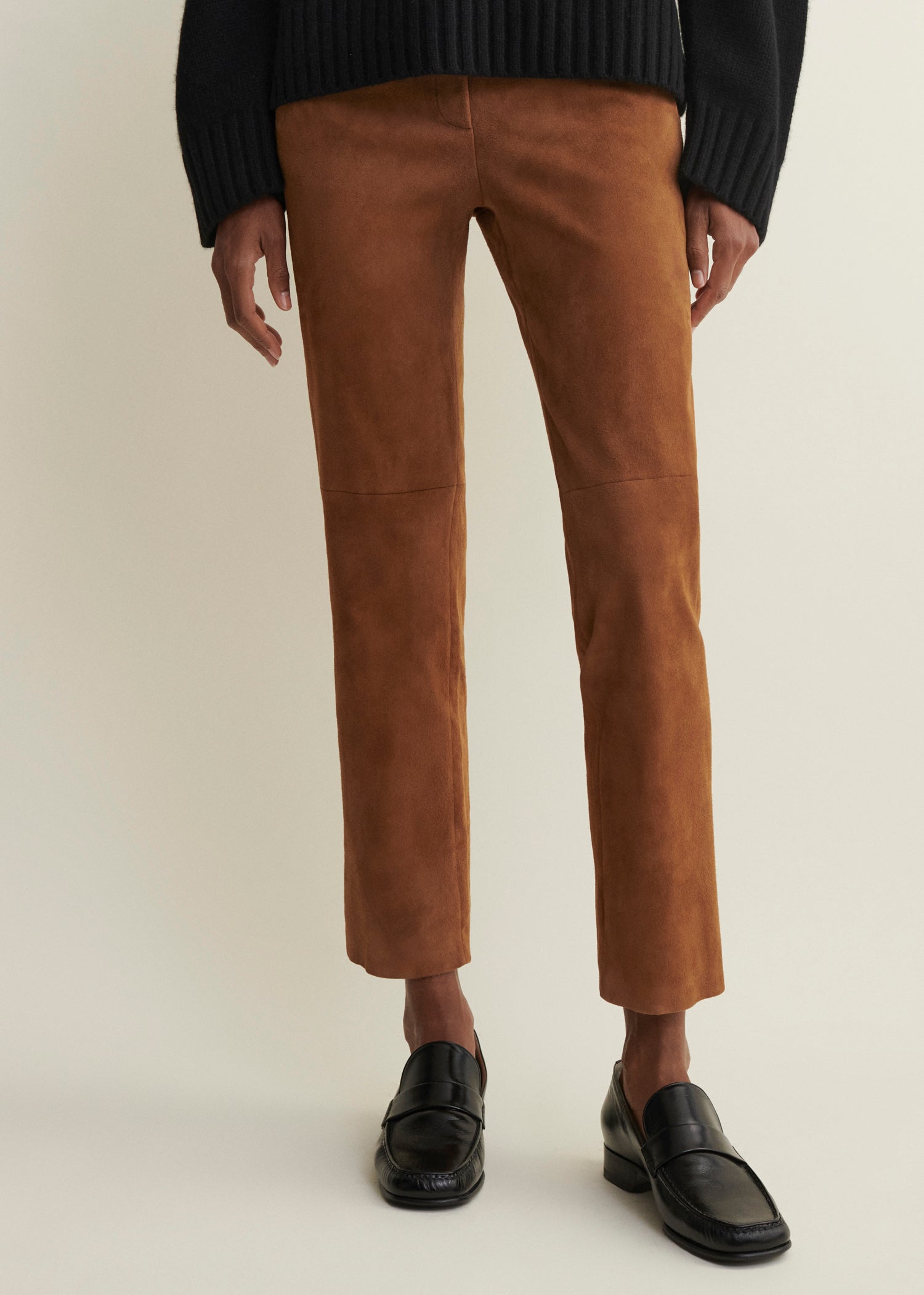 JEN | Suede Slim Fit Pantalon