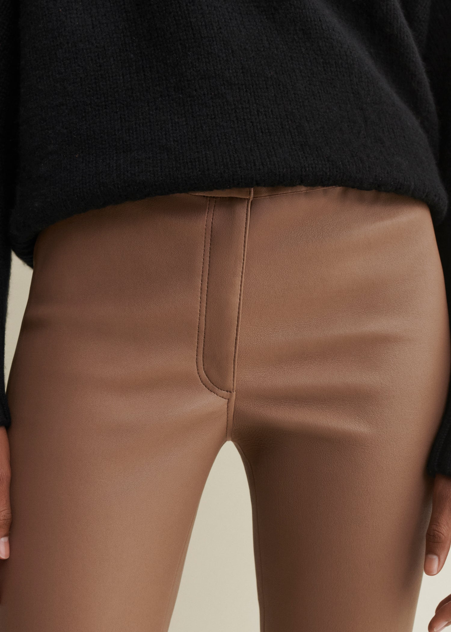 LIVELY | Leder Kick-Flare Leggings