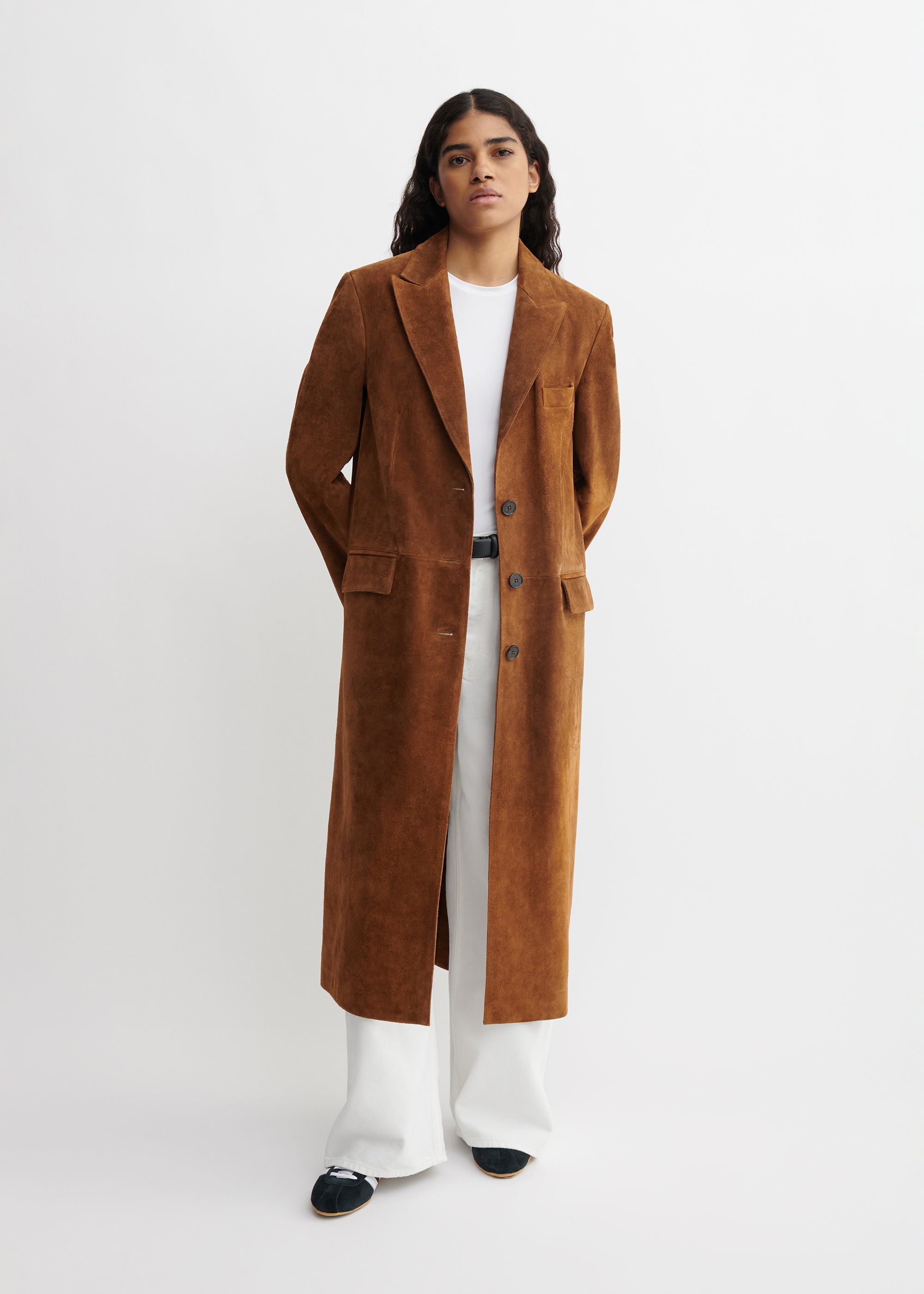 ALISSA | Gritty Suede Long Coat