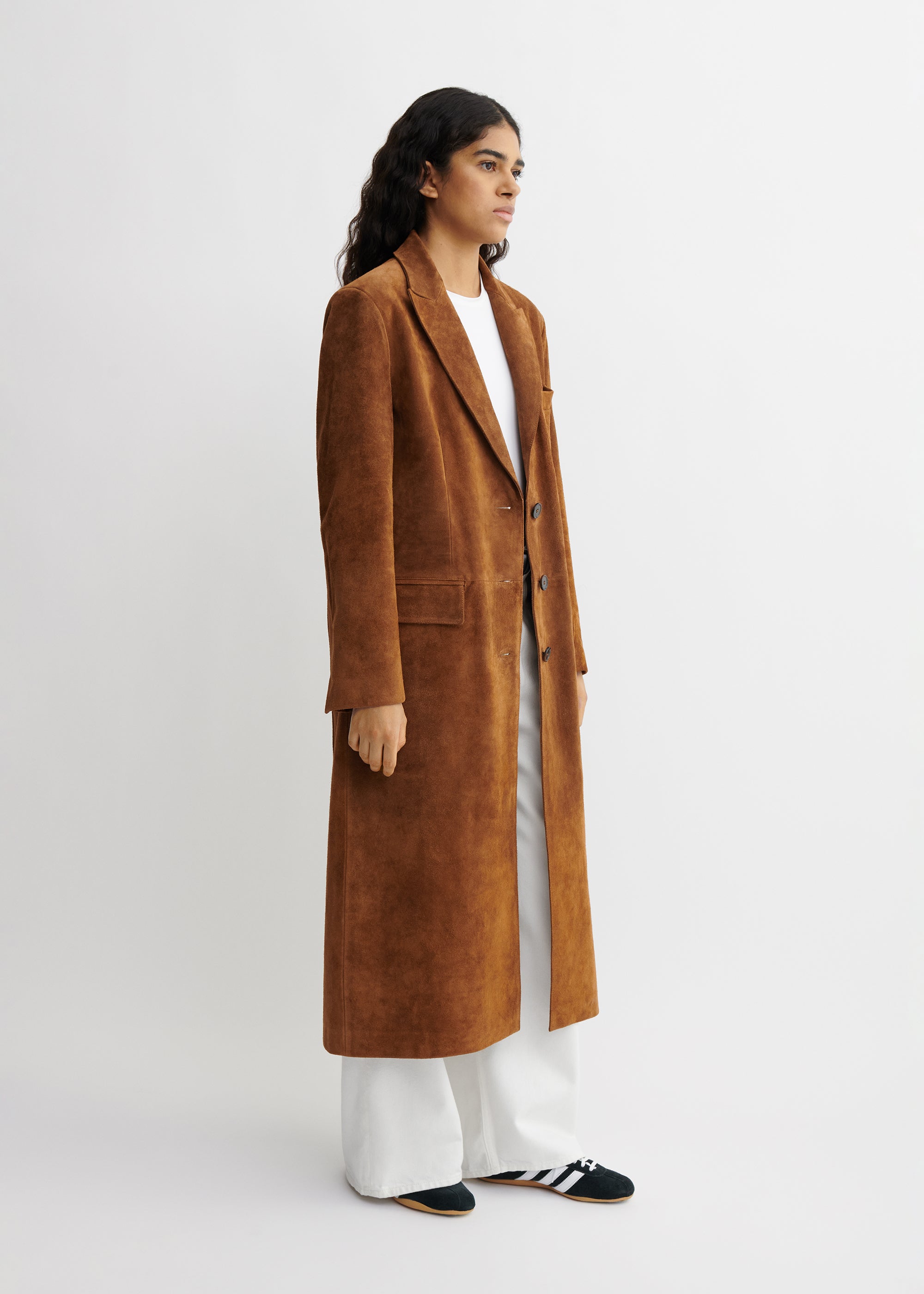 ALISSA | Gritty Suede Long Coat
