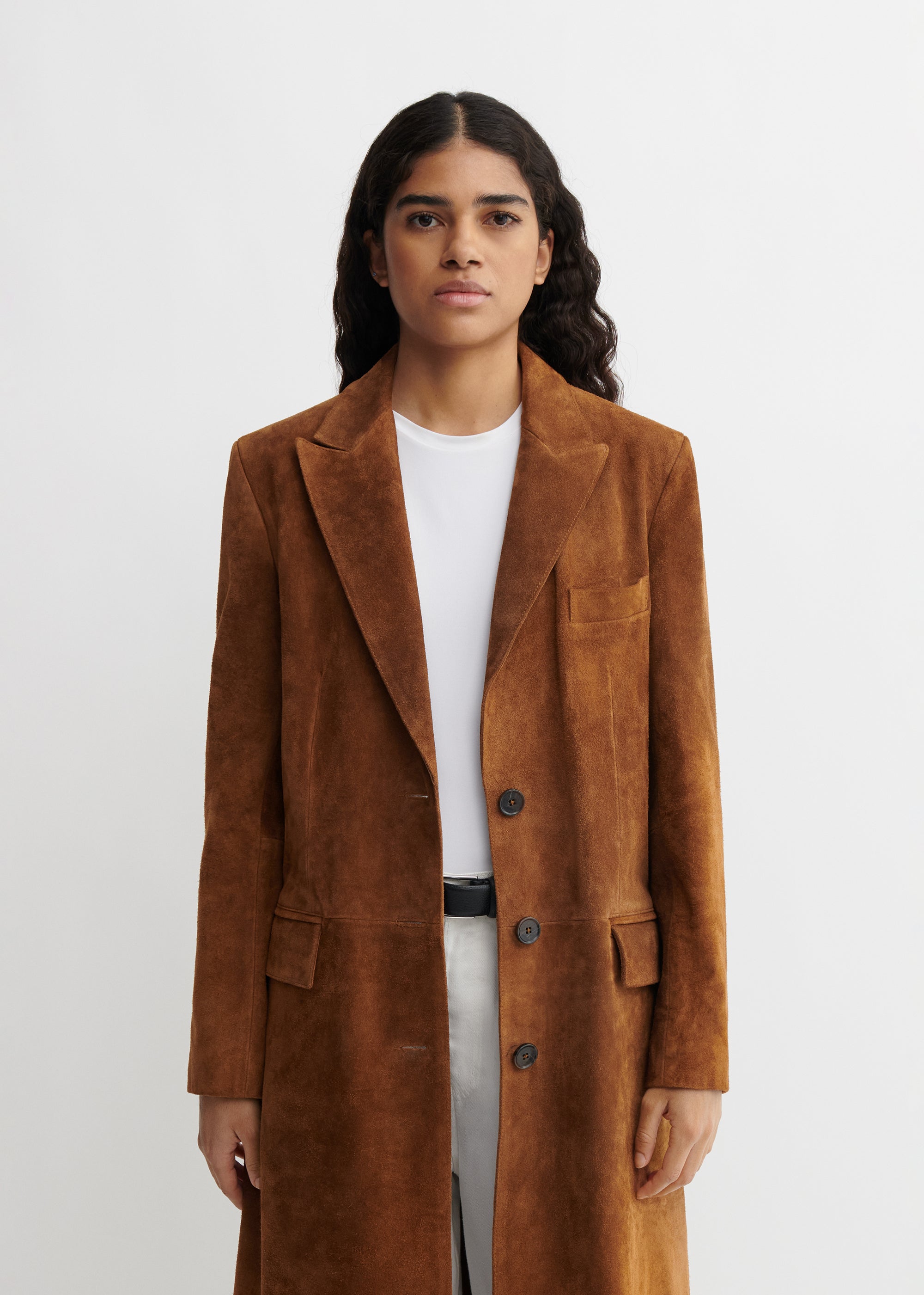 ALISSA | Gritty Suede Long Coat