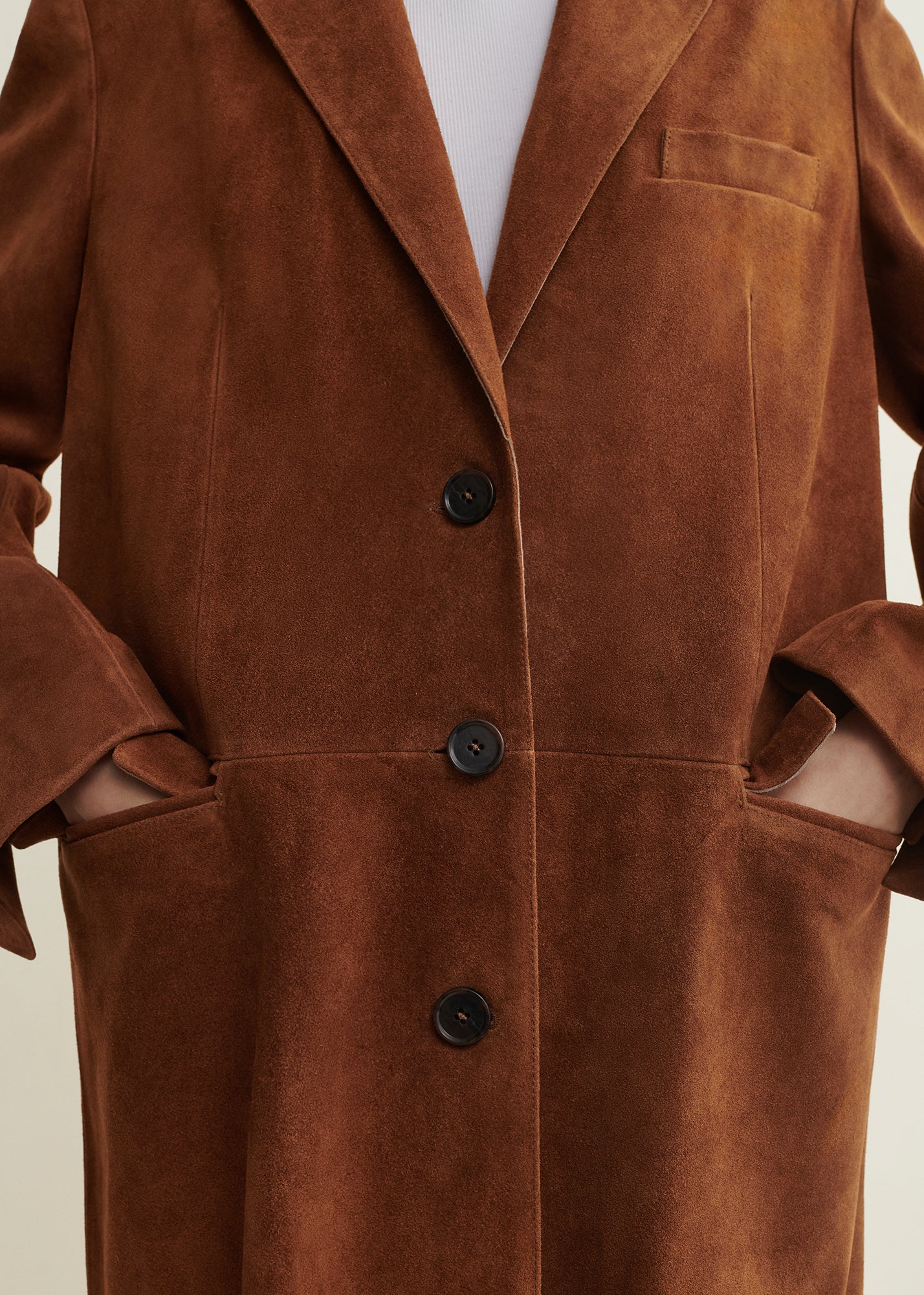 ALISSA | Gritty Suede Long Coat