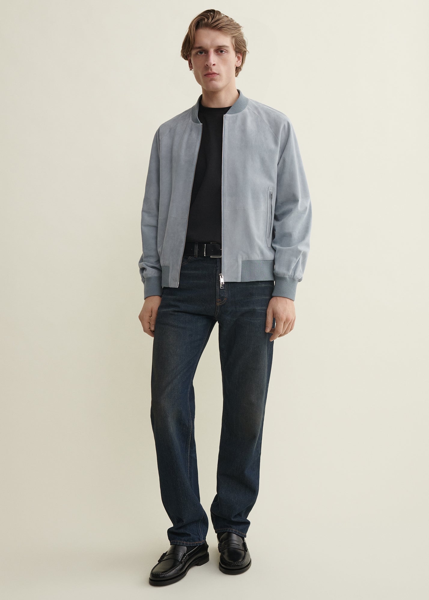 DION | Suede Bomber Jacket