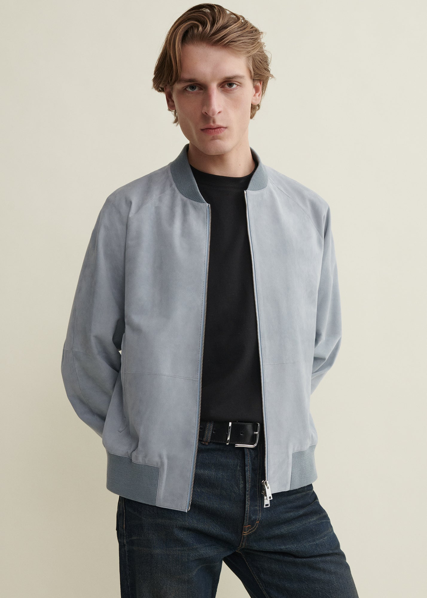 DION | Suede Bomber Jacket