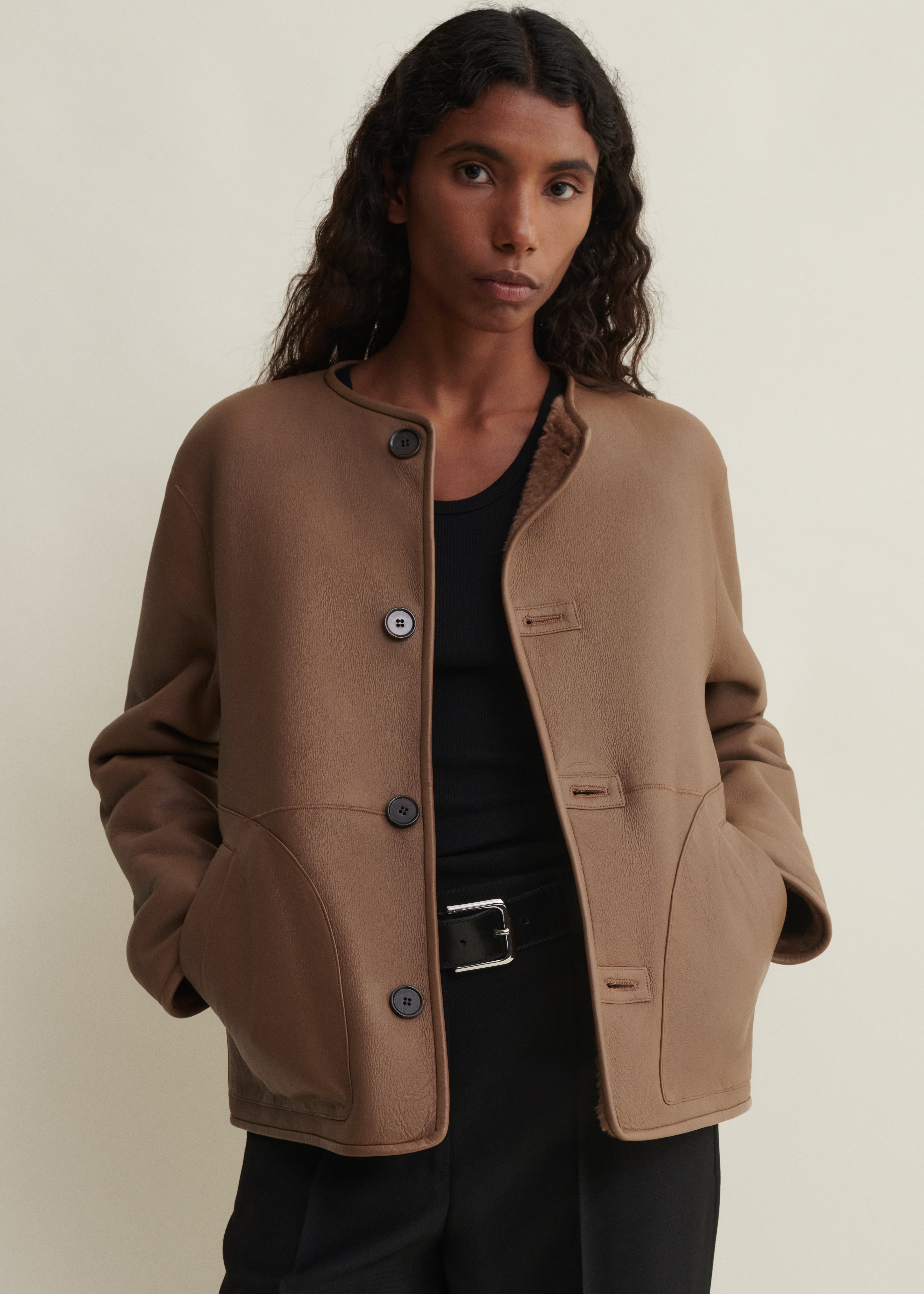 LUCINE | Wendbare Lammfelljacke