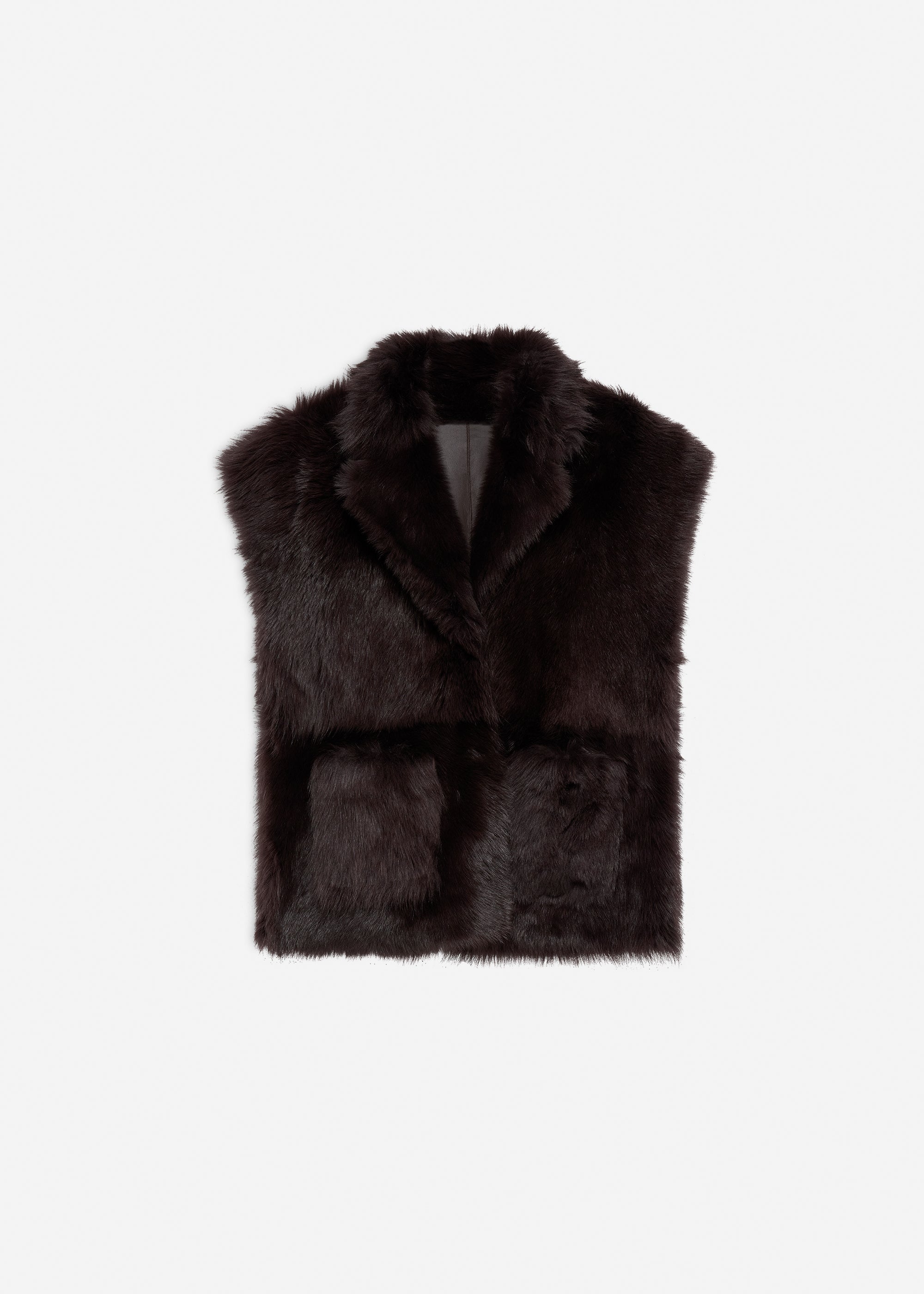 Faux Shearling Gilet Shearling Fur Vest Fabiana Filippi Shearling