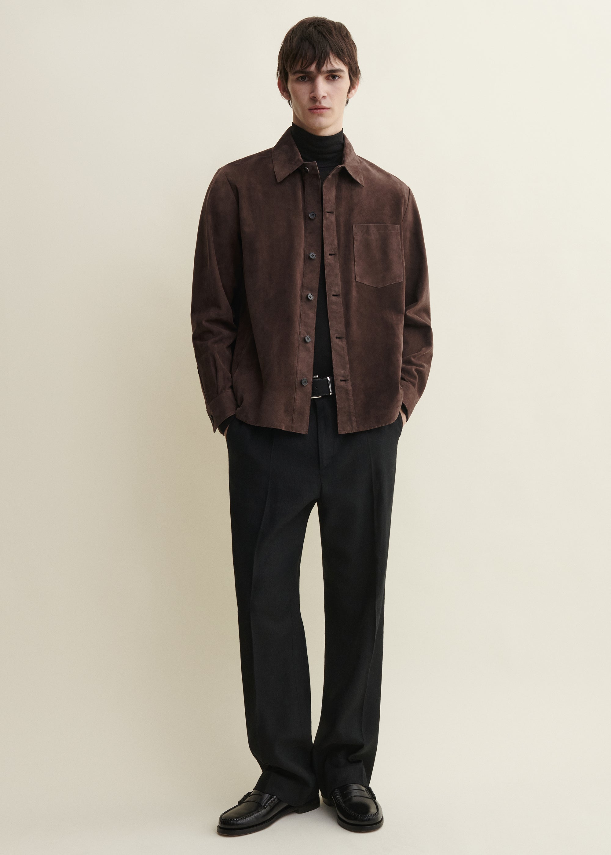 DINO | Suede Shirt | MUD BROWN