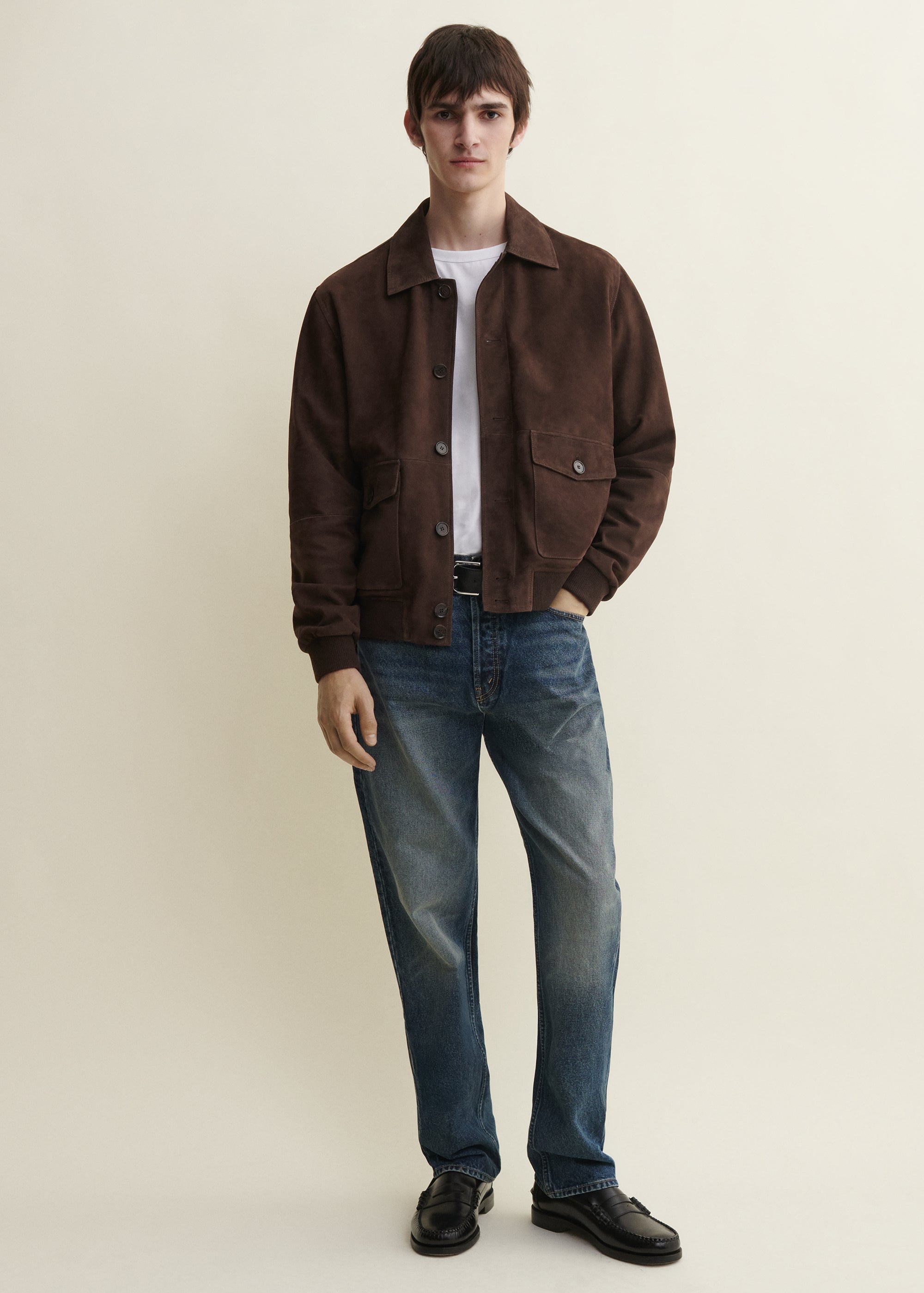 TOMME | Suede Jacket | Mud Brown