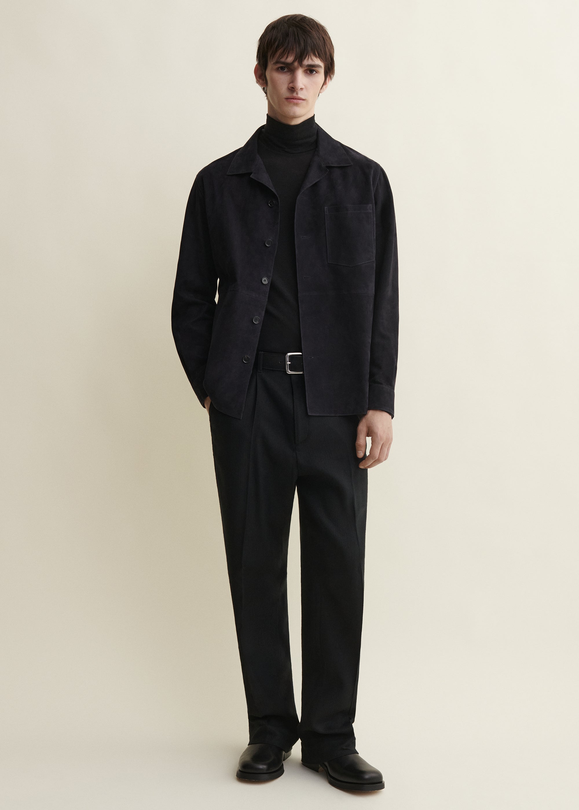 NICO | Suede Shirt | Dark Navy