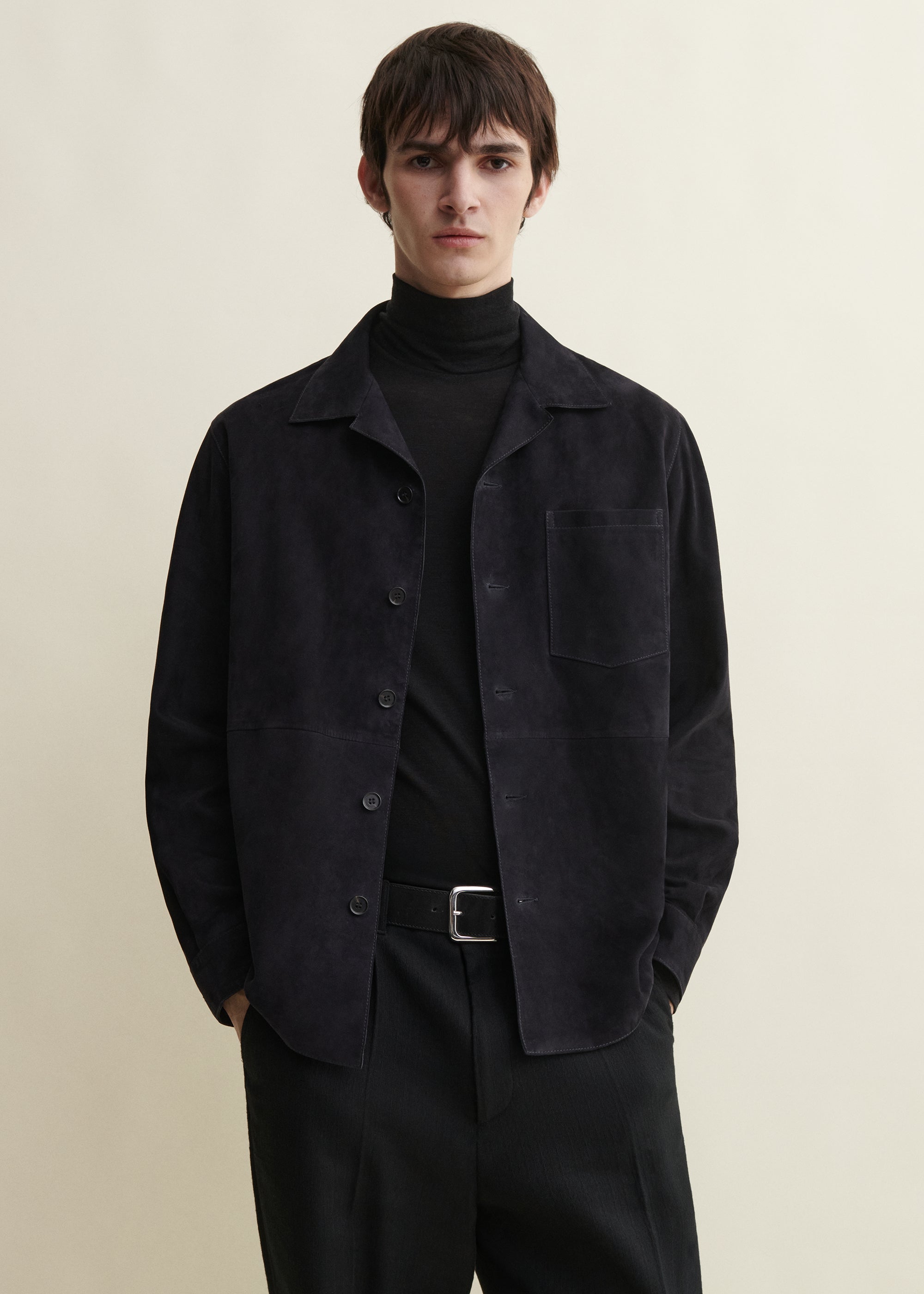 NICO | Suede Shirt | Dark Navy