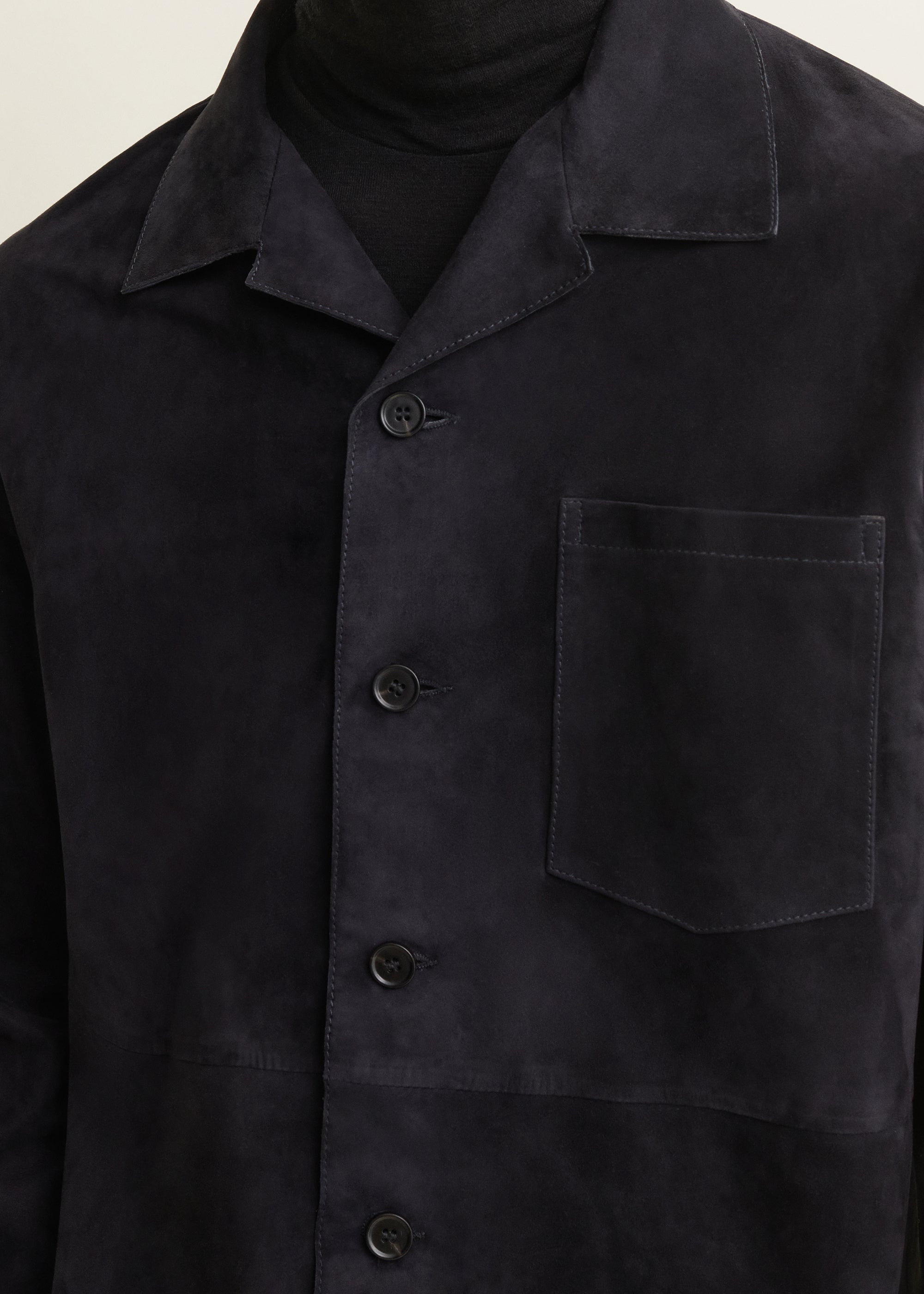 NICO | Suede Shirt | Dark Navy