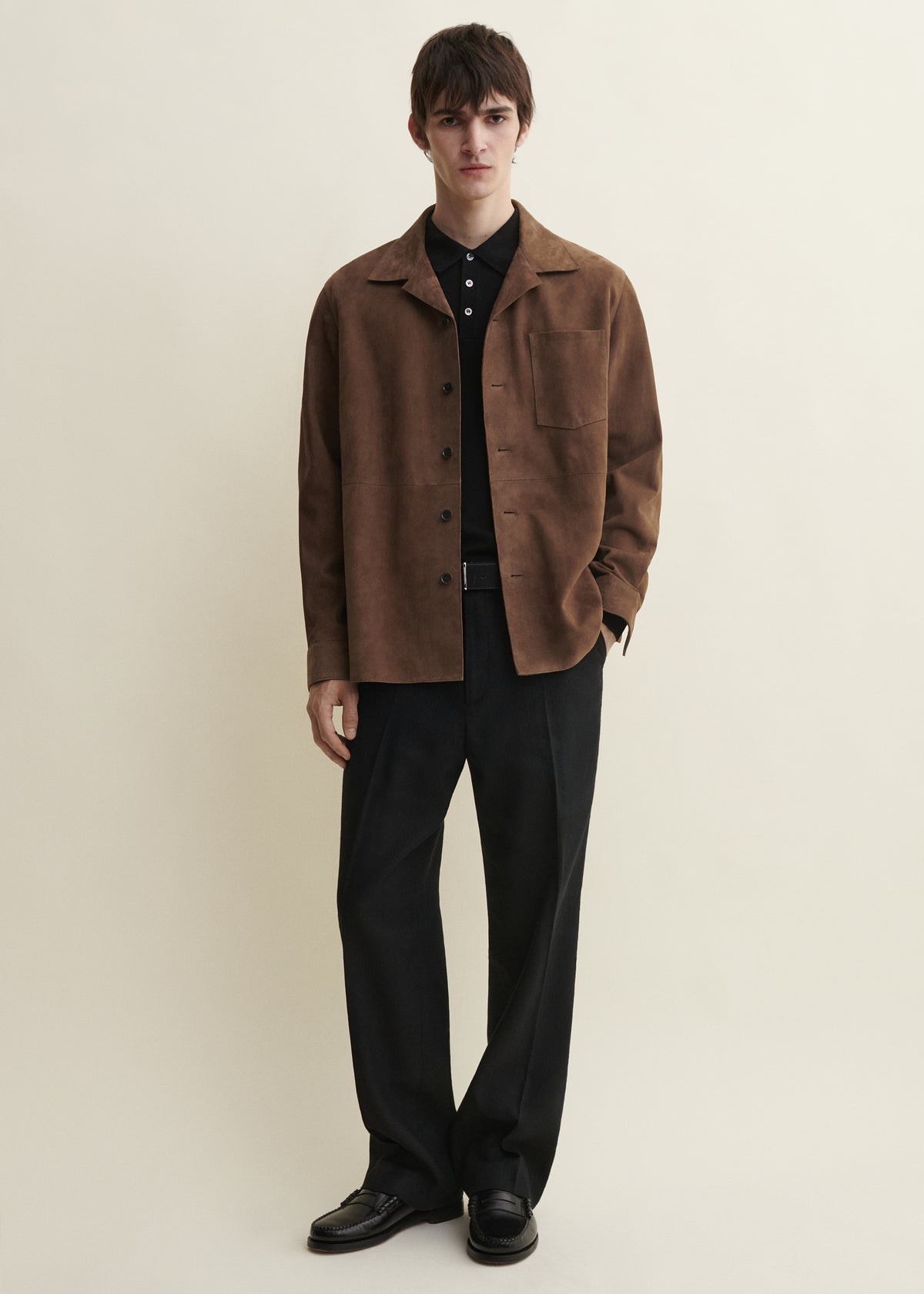 Nico | Suede Shirt | Saddle