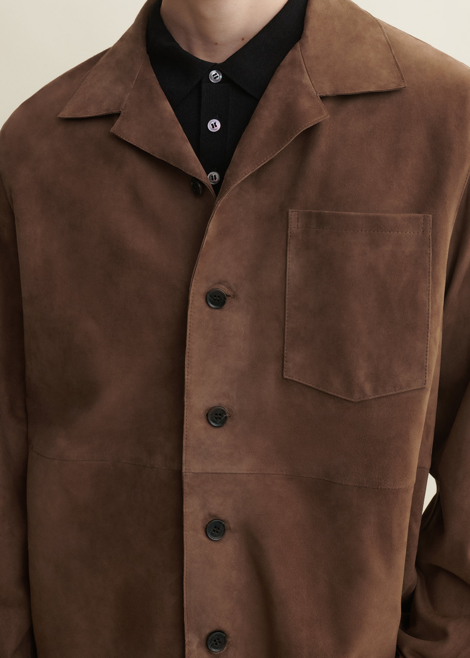 NICO | Suede Shirt | Saddle