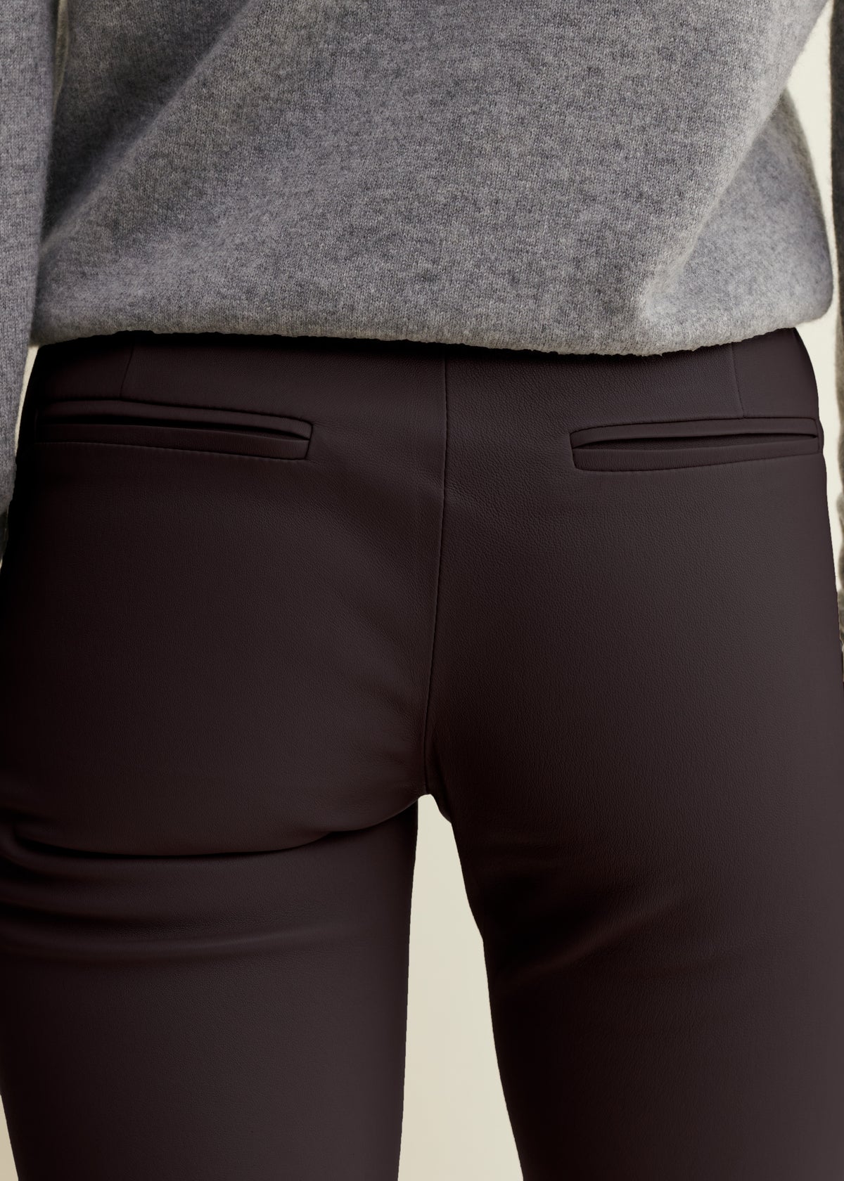 Lively | Leder Kick-Flare Leggings | Coffee Bean