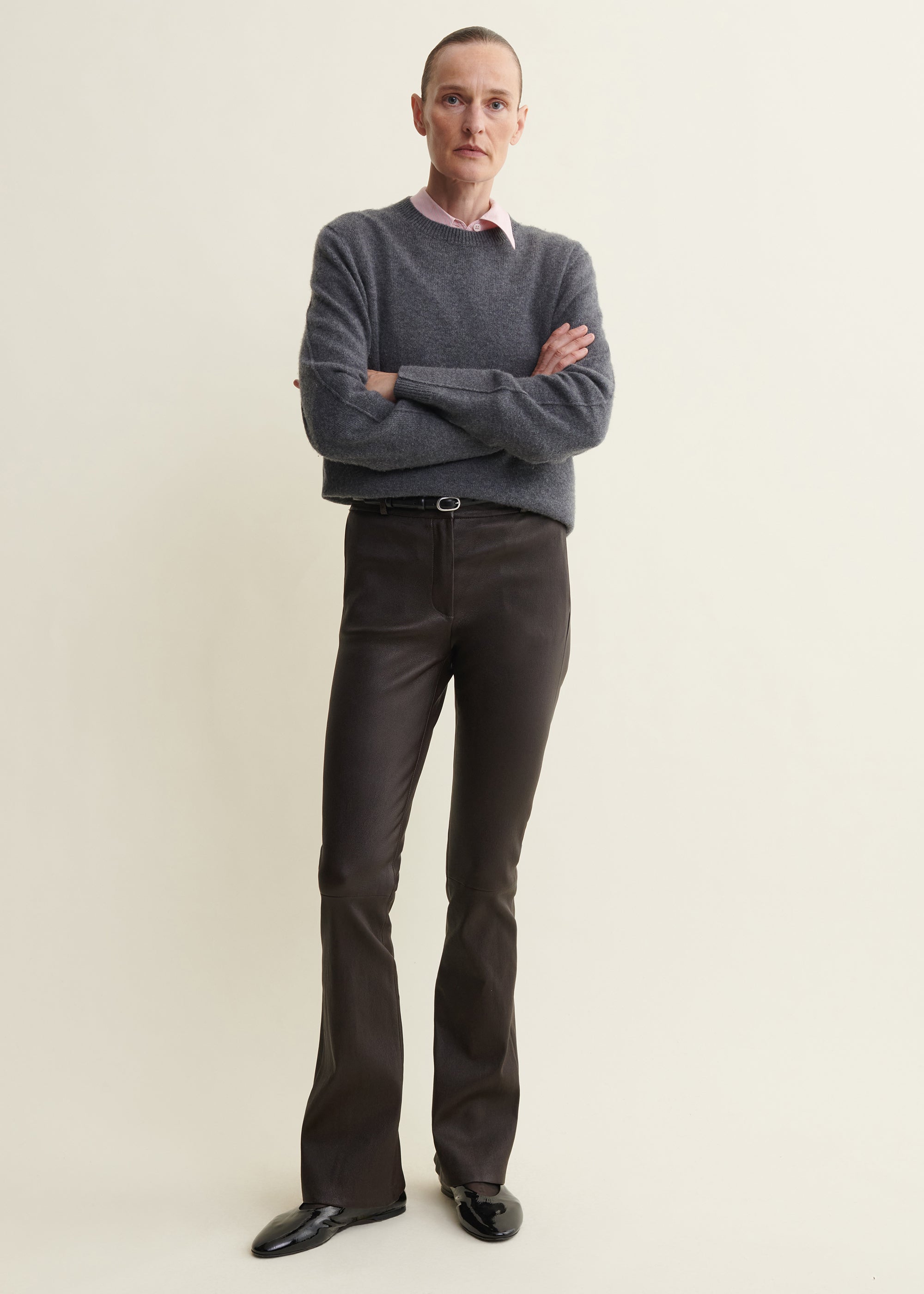 LUCIA | Stretch Lederhose | Coffee Bean