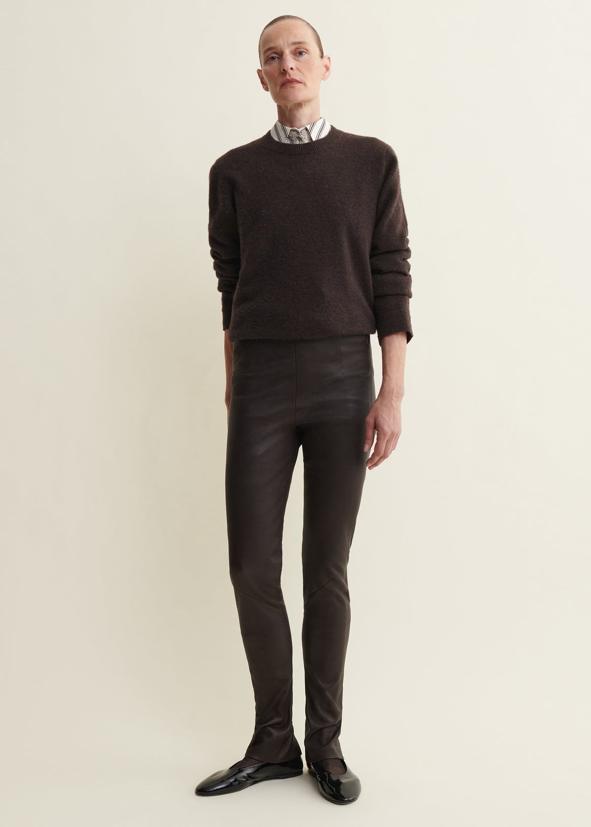 MARLON | Leather Legging | Coffee Bean