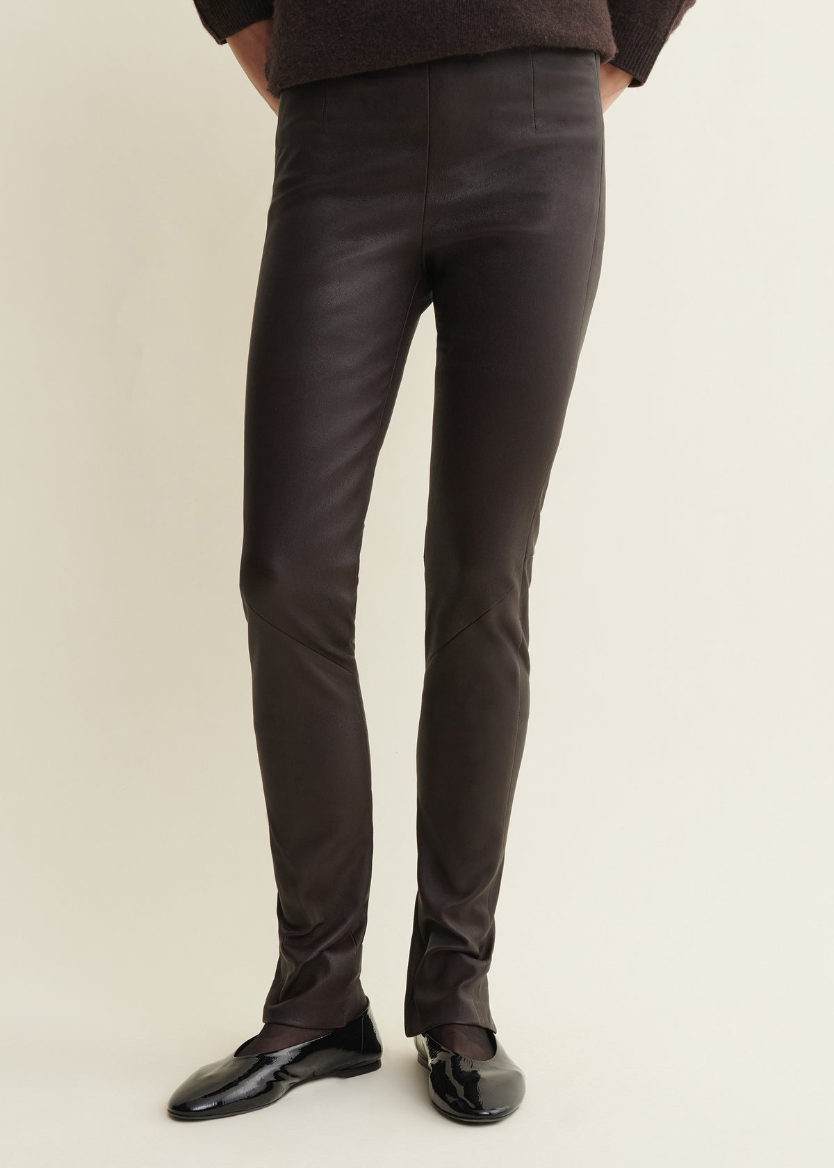 MARLON | Leather Legging | Coffee Bean