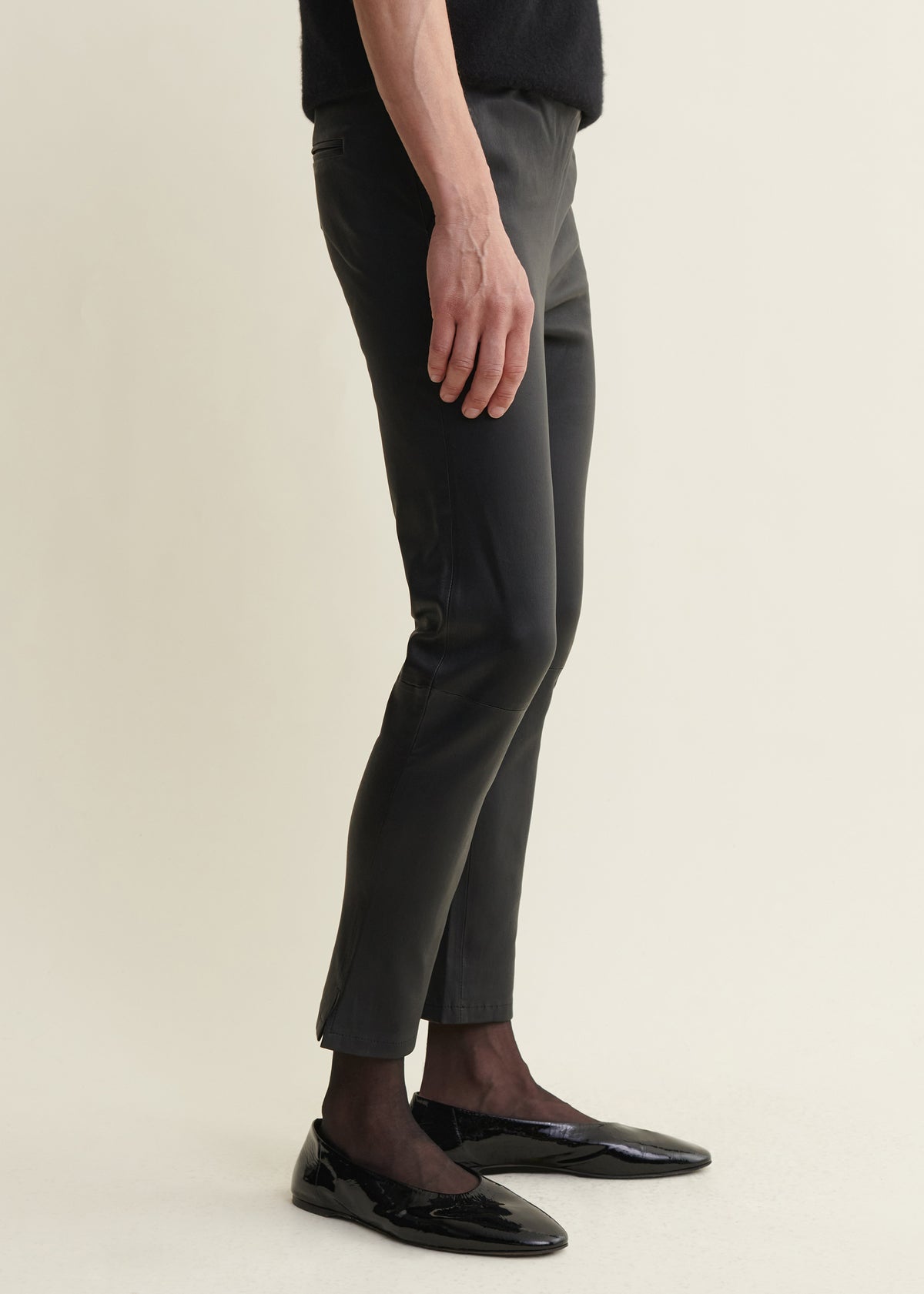 PROVENCE | Leather Chino Legging | Black