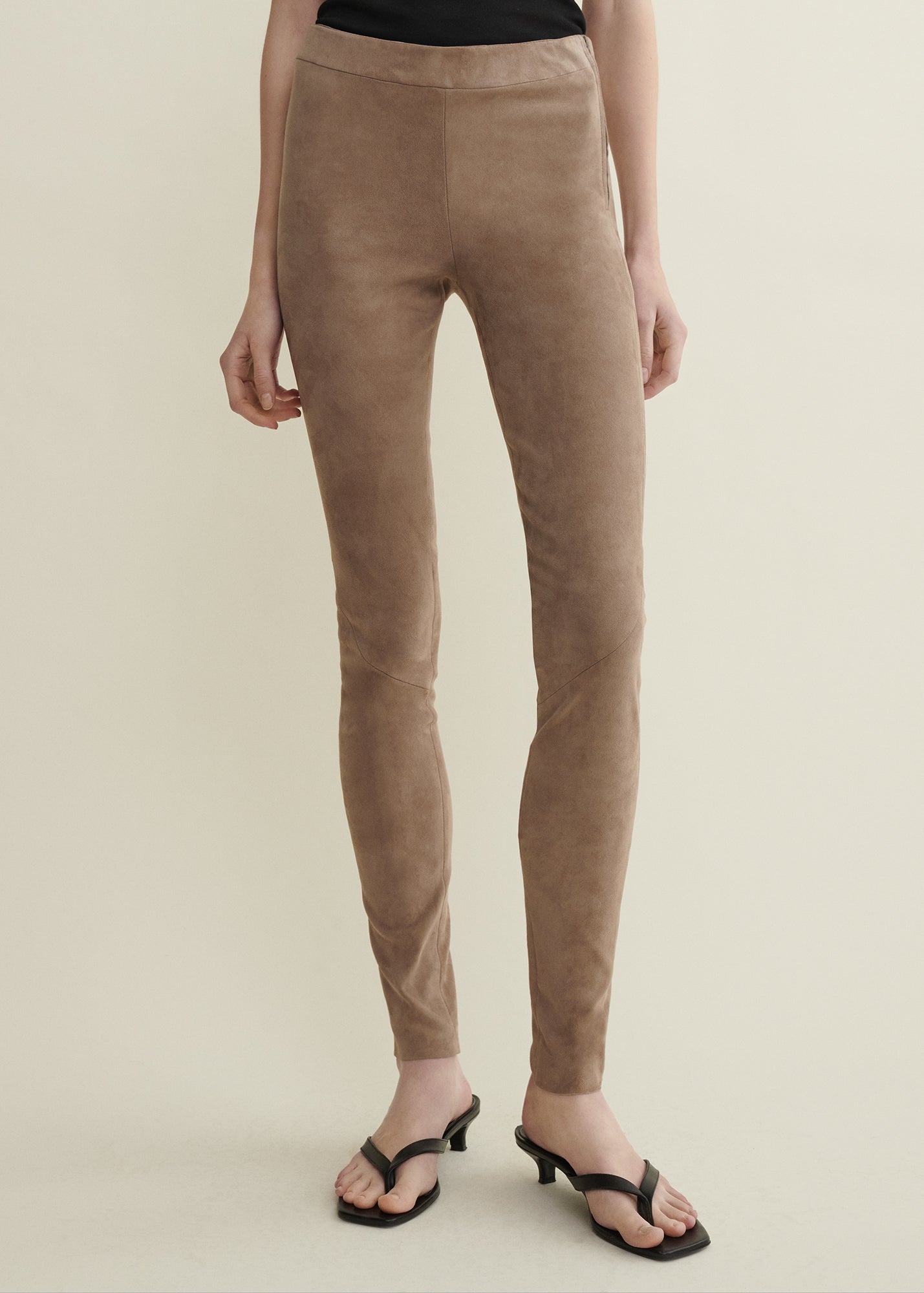 ROCHE | Suede Legging | Grey-Taupe